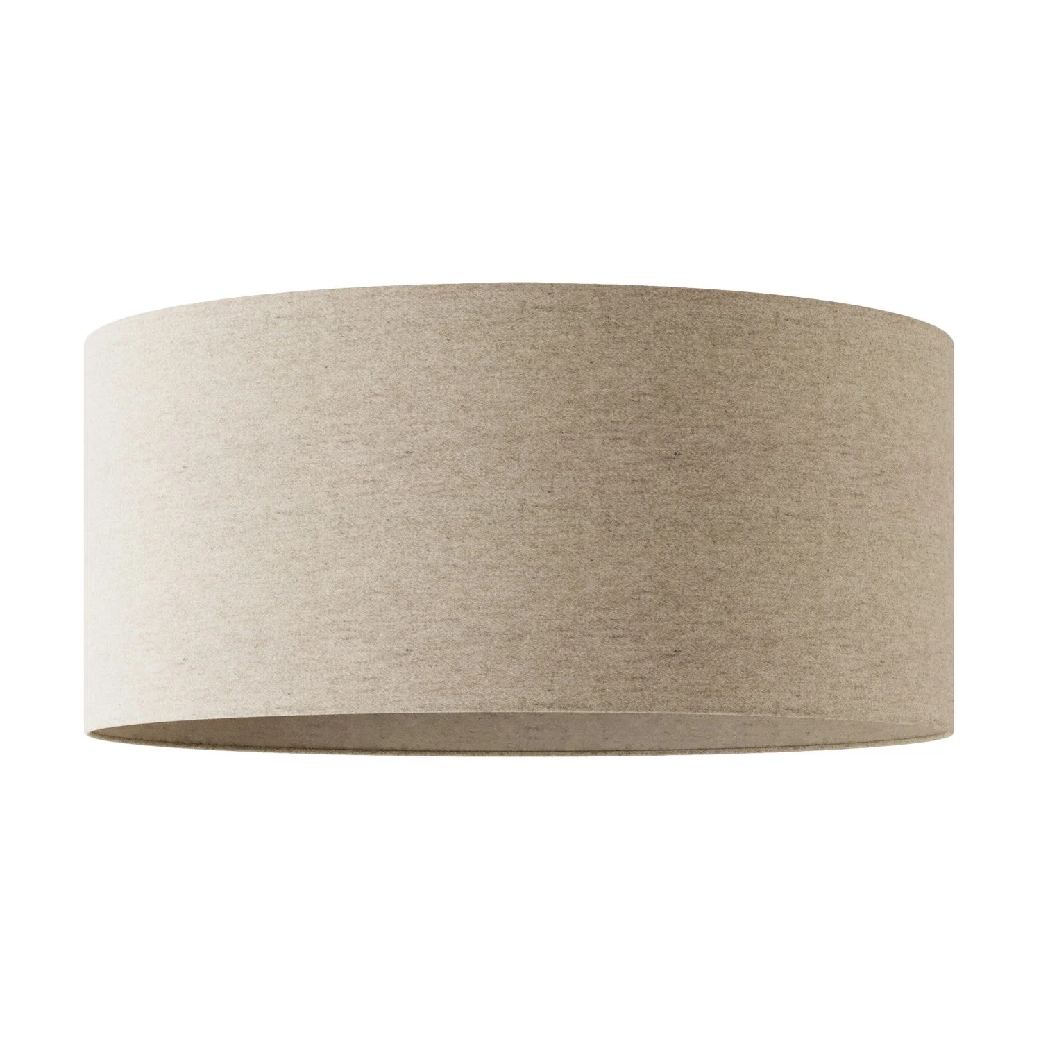 Zylinderlampenschirm XXL aus Stoff mit E27-Fassung - Made in Italy - Beige Wolle
