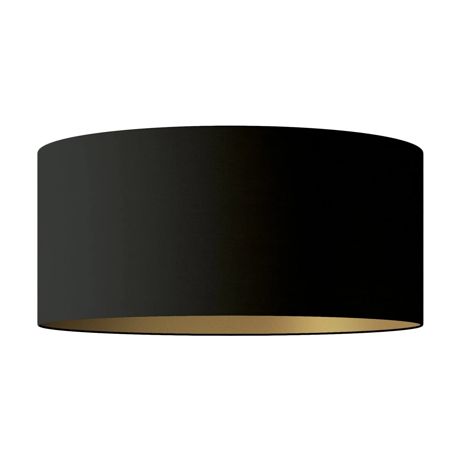XXL-Zylinder-Lampenschirm aus Stoff mit E27-Fassung – Made in Italy – Schwarz/Gold