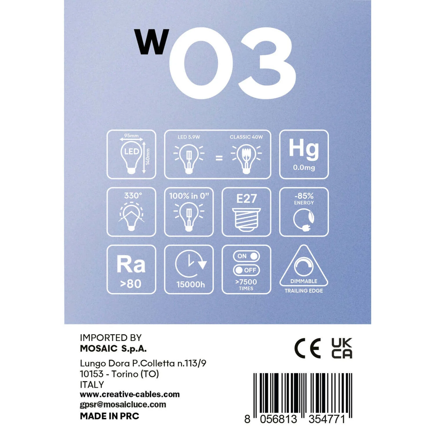 LED-Glühbirne Filament Weiß Globe G95 5,9W 500Lm E27 2700K Dimmbarkeit - W03 - Image 5