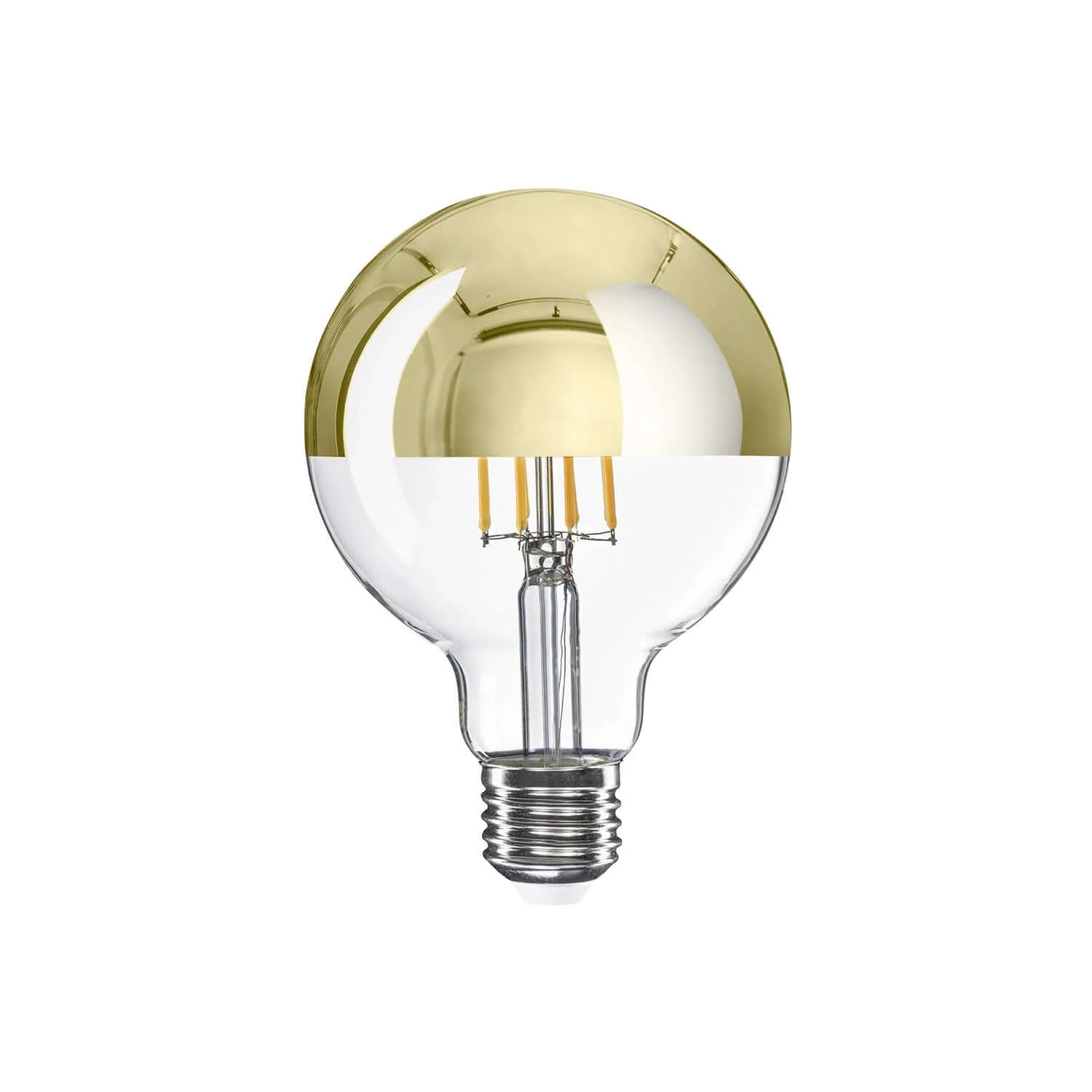 LED-Lampe Halbkugel Gold Globe G95 7W 650Lm E27 2700K dimmbar – A14