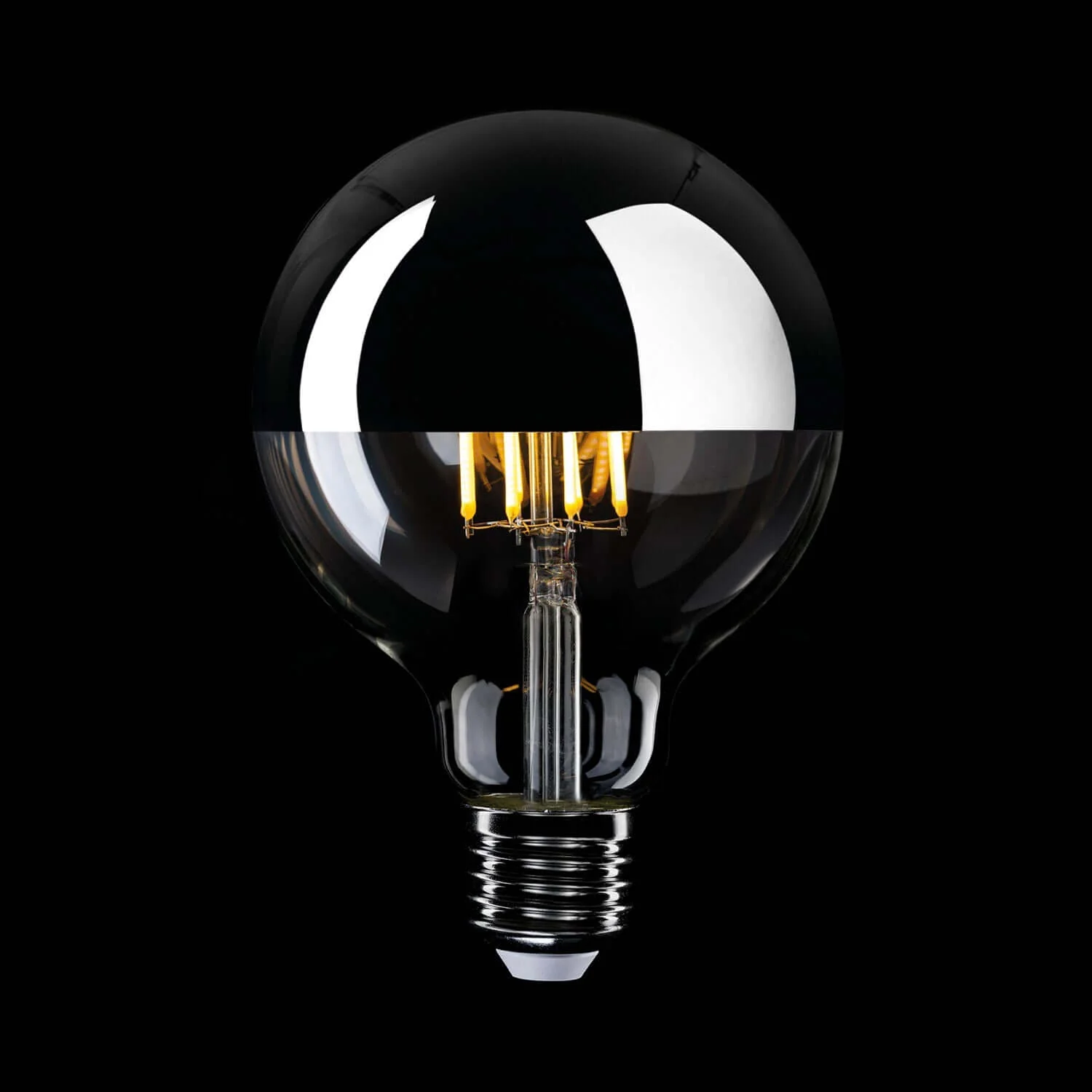 Halbrunde LED-Glühlampe Silber Globe G125 7W 650Lm E27 2700K dimmbar – A05 - Image 2