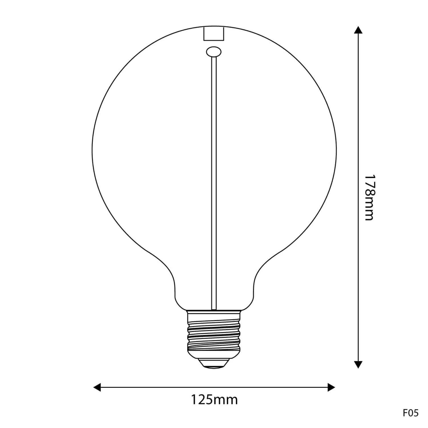 LED-Lampe Smoky Magnetic Deco Line Globe G125 2,8W 90Lm E27 1800K – F05 - Image 6