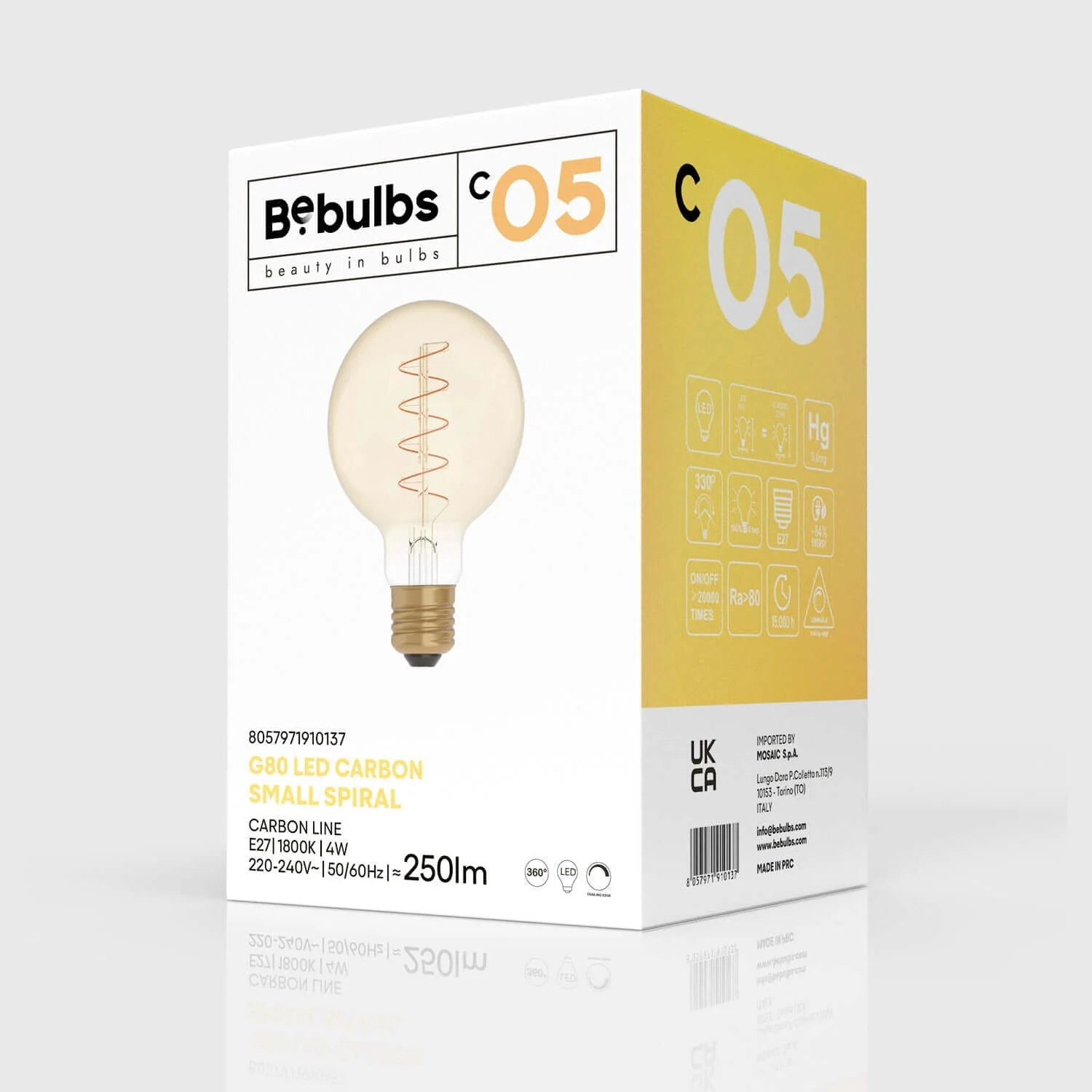 LED-Glühbirne Gold Carbon Line mit Spiral-Filament Globus G80 4W 250Lm E27 1800K dimmbar - C05 - Image 4