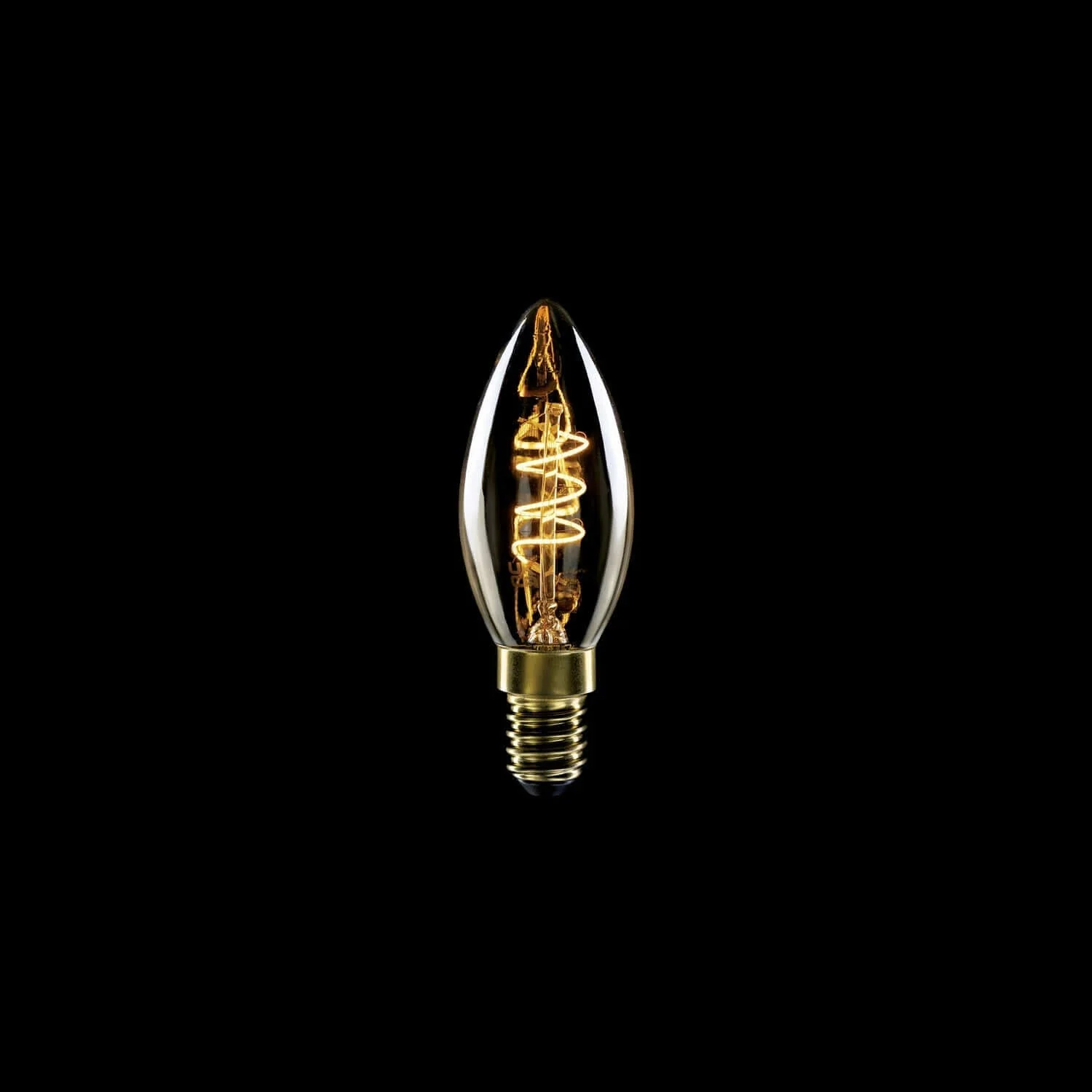 LED-Lampe Gold Carbon Line Spiralfaden Kerze C35 2,5W 136Lm E14 1800K dimmbar - C01 - Image 2
