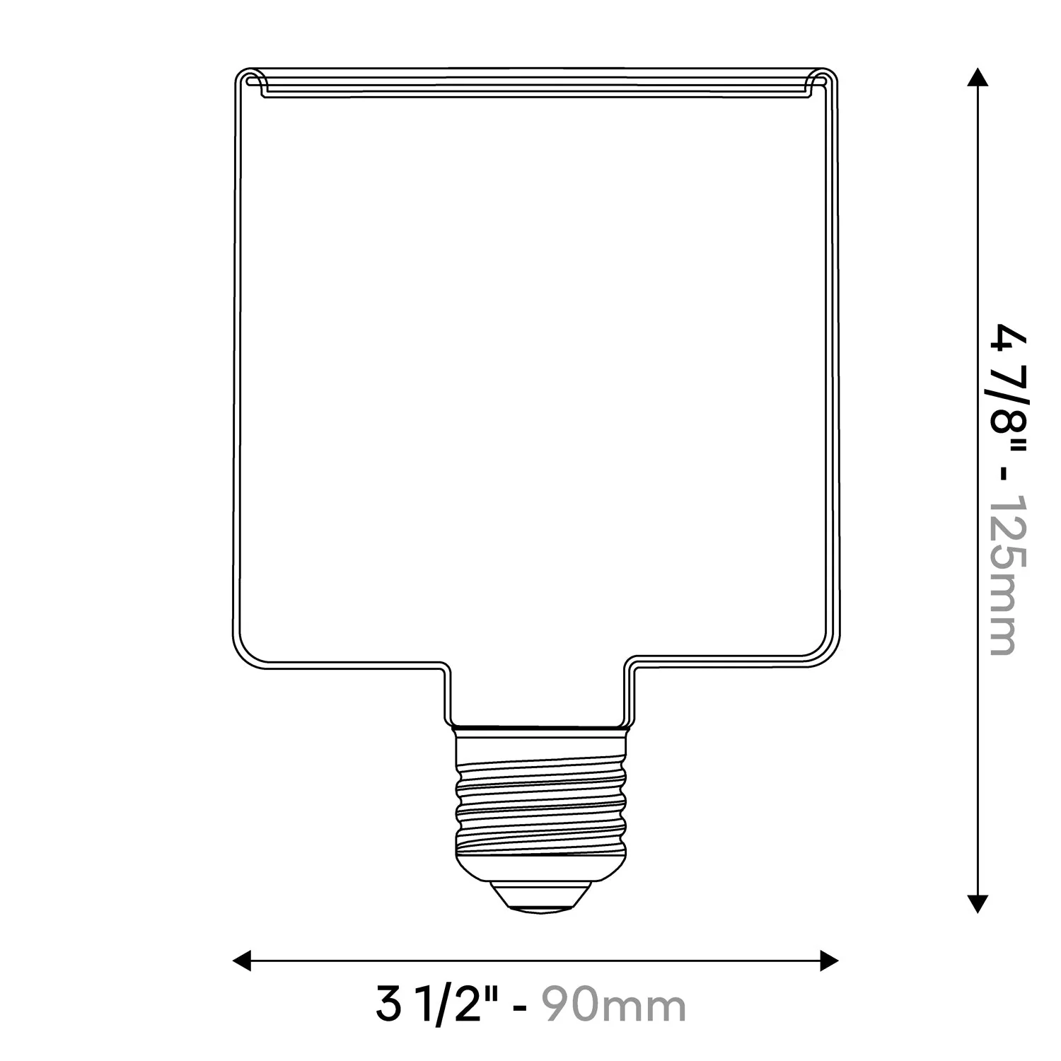 LED Klar Glühbirne Ghost Line CRI 90 Würfel 5,5W 440Lm E26 120V 2200K Dimmbar - G04 - Image 4