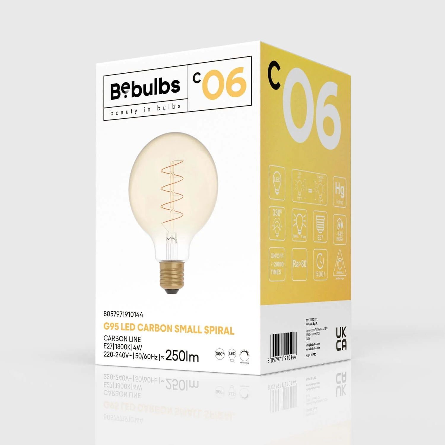 LED-Glühbirne Gold Carbon Line Spiralfaden Globe G95 4W 250Lm E27 1800K dimmbar – C06 - Image 4