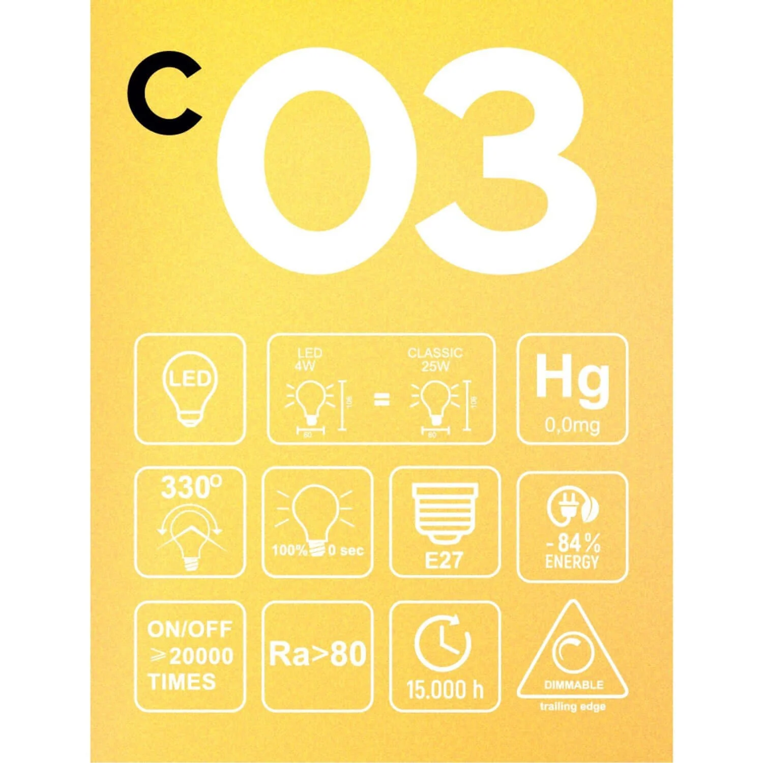 LED-Lampe Gold Carbon Line Spiralfaden Birnenform A60 4W 250Lm E27 1800K dimmbar – C03 - Image 5