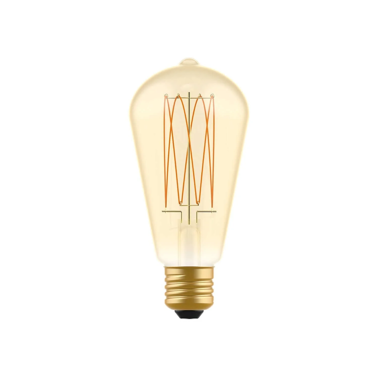 LED-Lampe Gold Carbon Line mit vertikalem Glühfaden Edison ST64 7W 640Lm E27 2700K dimmbar - C54