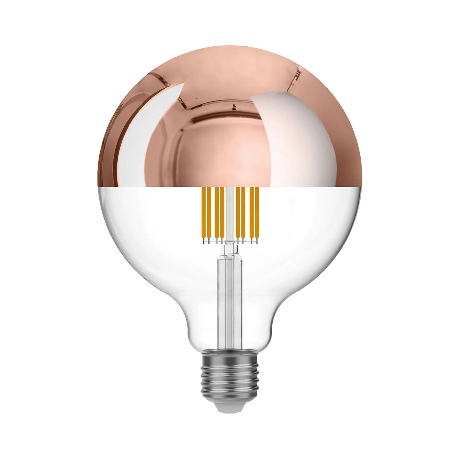 LED-Lampe Halbkugel Kupfer Globe G125 7W 650Lm E27 2700K dimmbar – A25