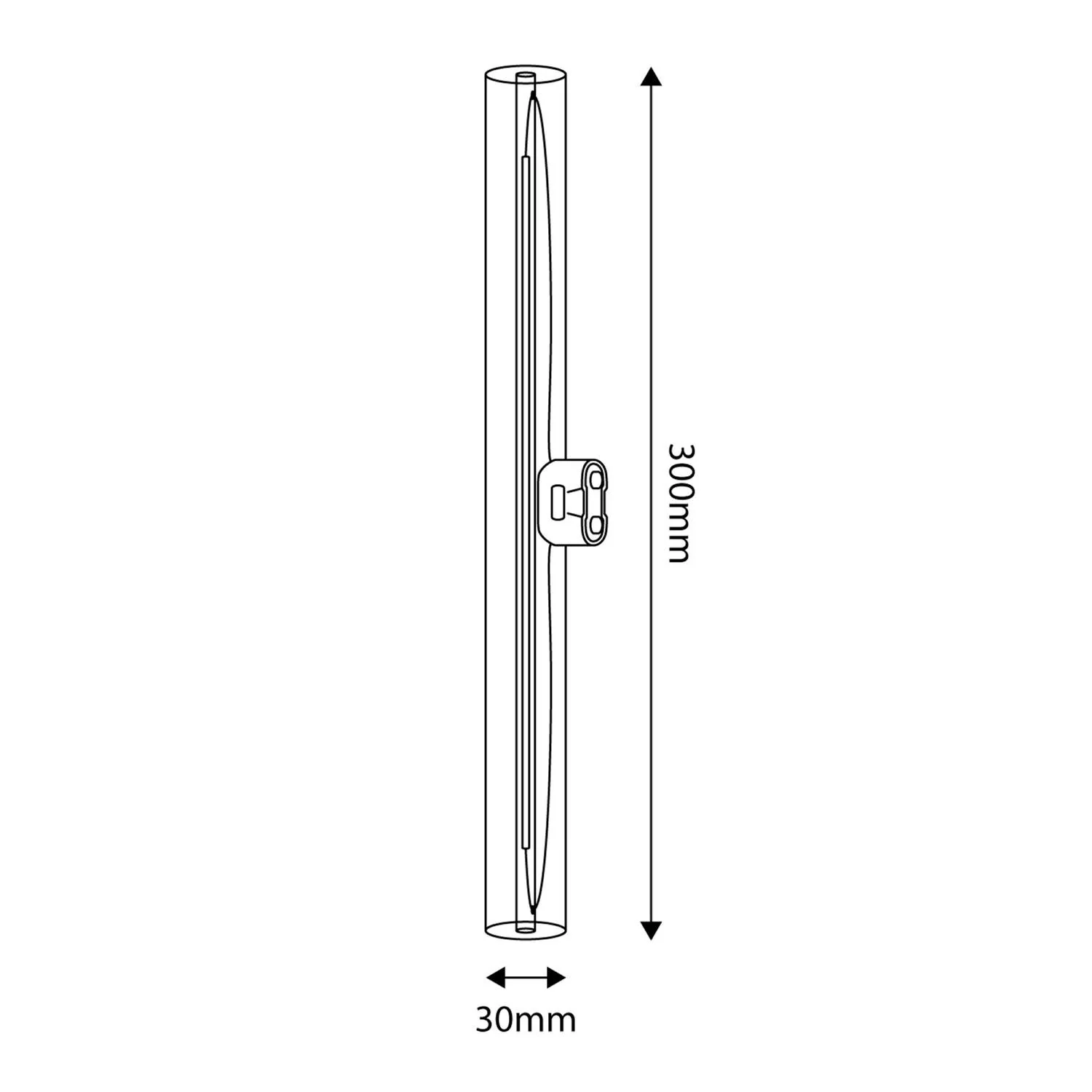 LED-Lampe mit Porzellan-Effekt CRI 90 Linear S14d – Länge 300 mm 6W 470Lm 2700K Dimmbarkeit – S11. - Image 4