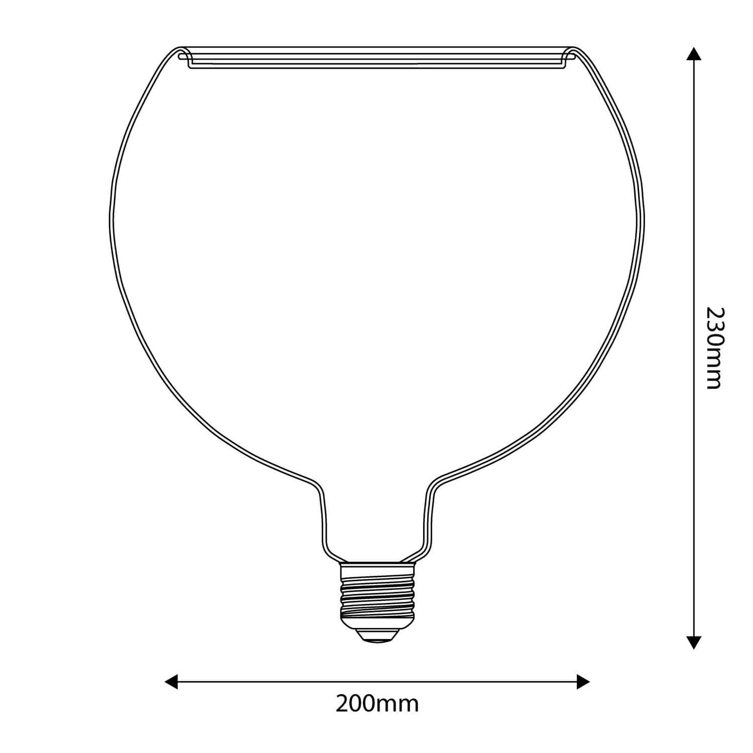 LED-Lampe Smoky Ghost Line CRI 90 G200 6W 300Lm E27 1900K Dimmbarkeit – G16 - Image 4