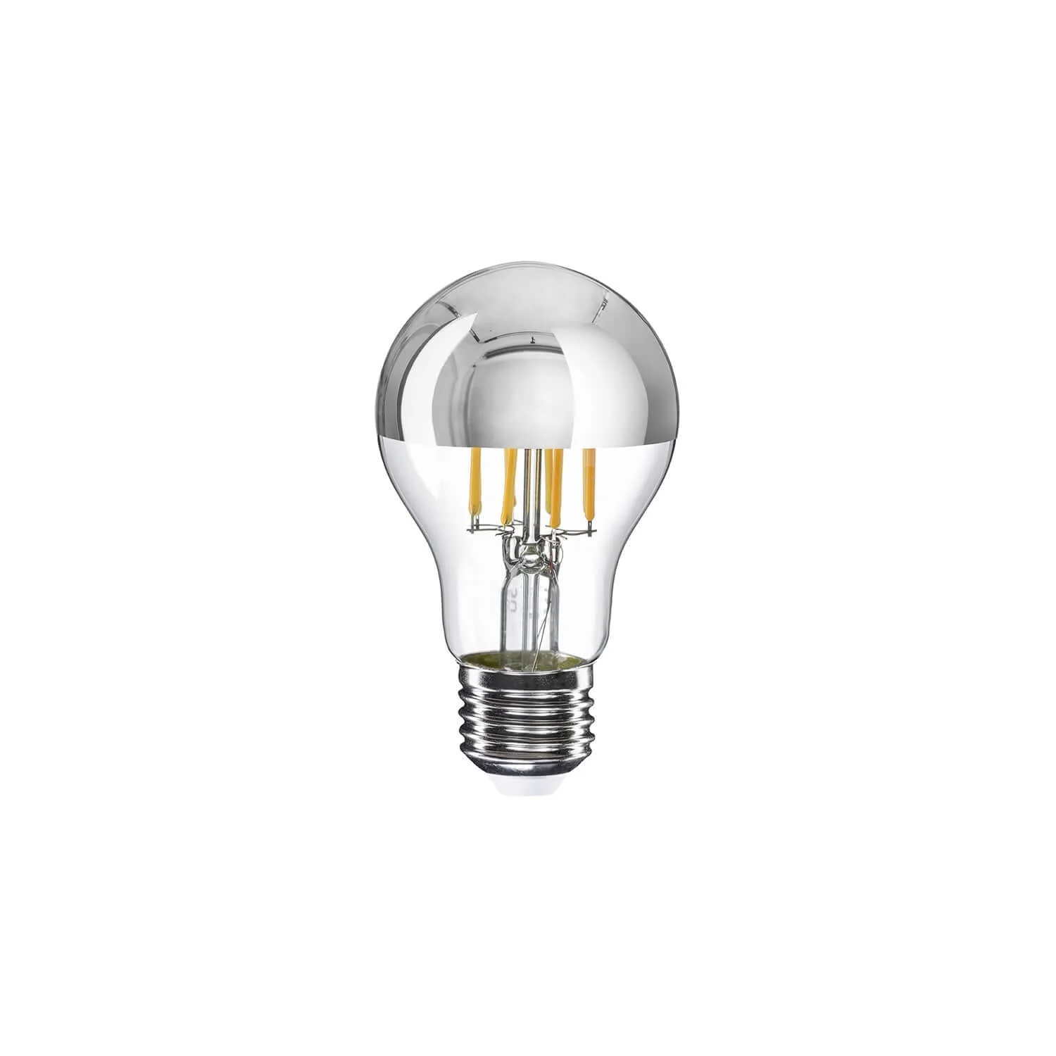 LED-Lampe Halb Sphäre Silber Tropfen A60 7W 650Lm E27 2700K Dimmbar – A02
