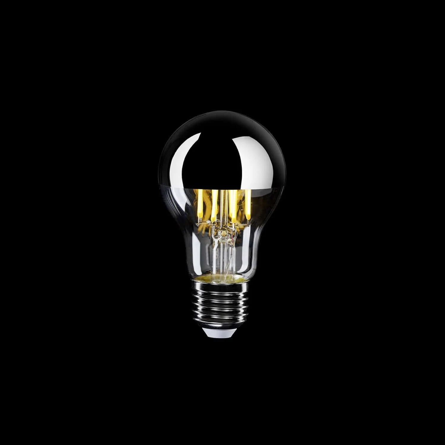 LED-Lampe Halb Sphäre Silber Tropfen A60 7W 650Lm E27 2700K Dimmbar – A02 - Image 2