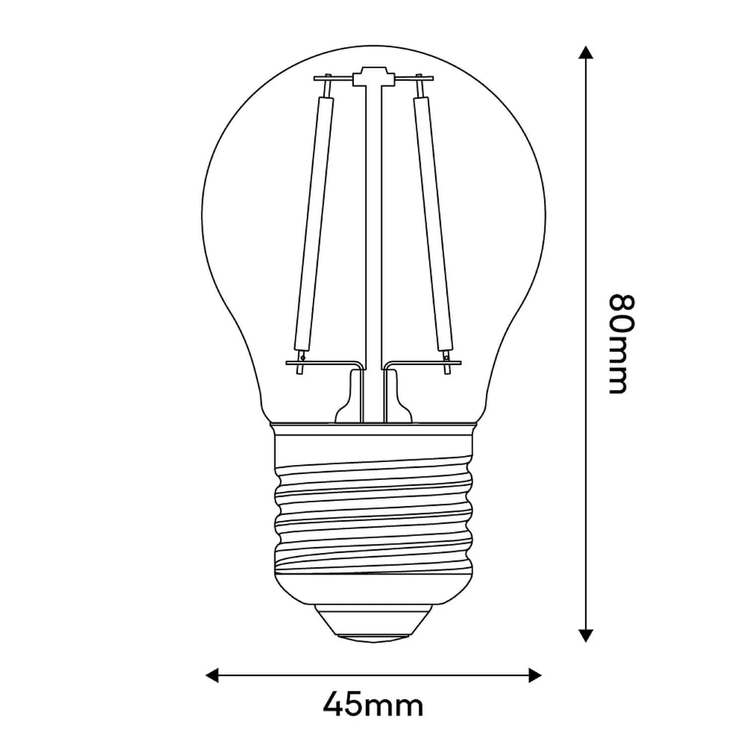 LED-Lampe Milky Globetta G45 2W 136Lm E27 2700K – M08 - Image 3