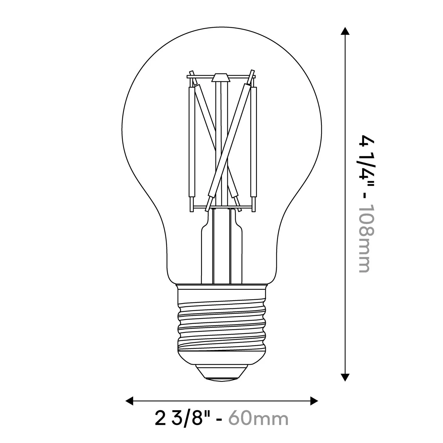 LED-Glühbirne mit Porzellan-Effekt CRI 95 A19 8,8W 600 lm E26 120V 2700K dimmbar - P06 - Image 3