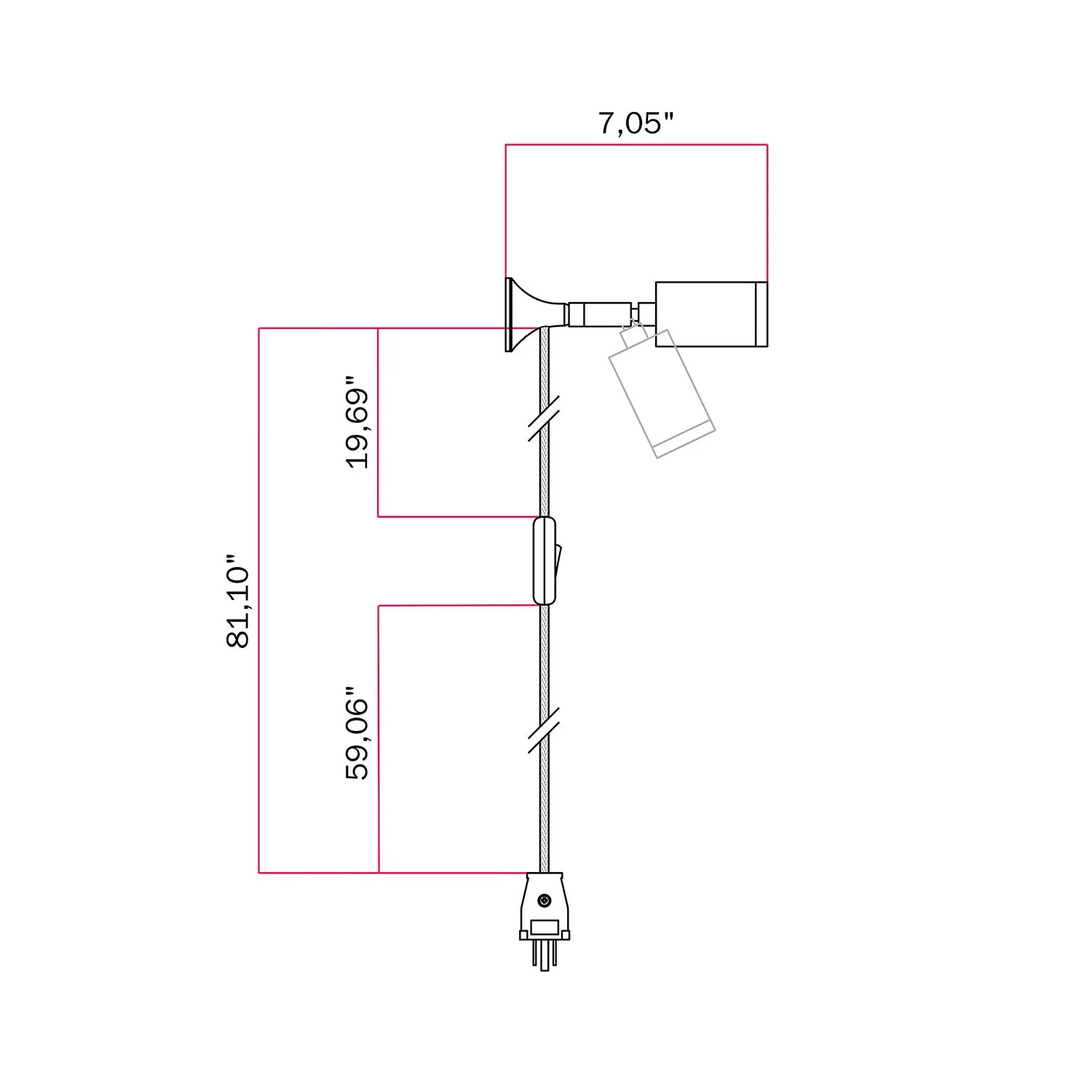 MAG-Y Metallwandleuchte mit Drehgelenk und Spot – Gebürstete Bronze - Image 7