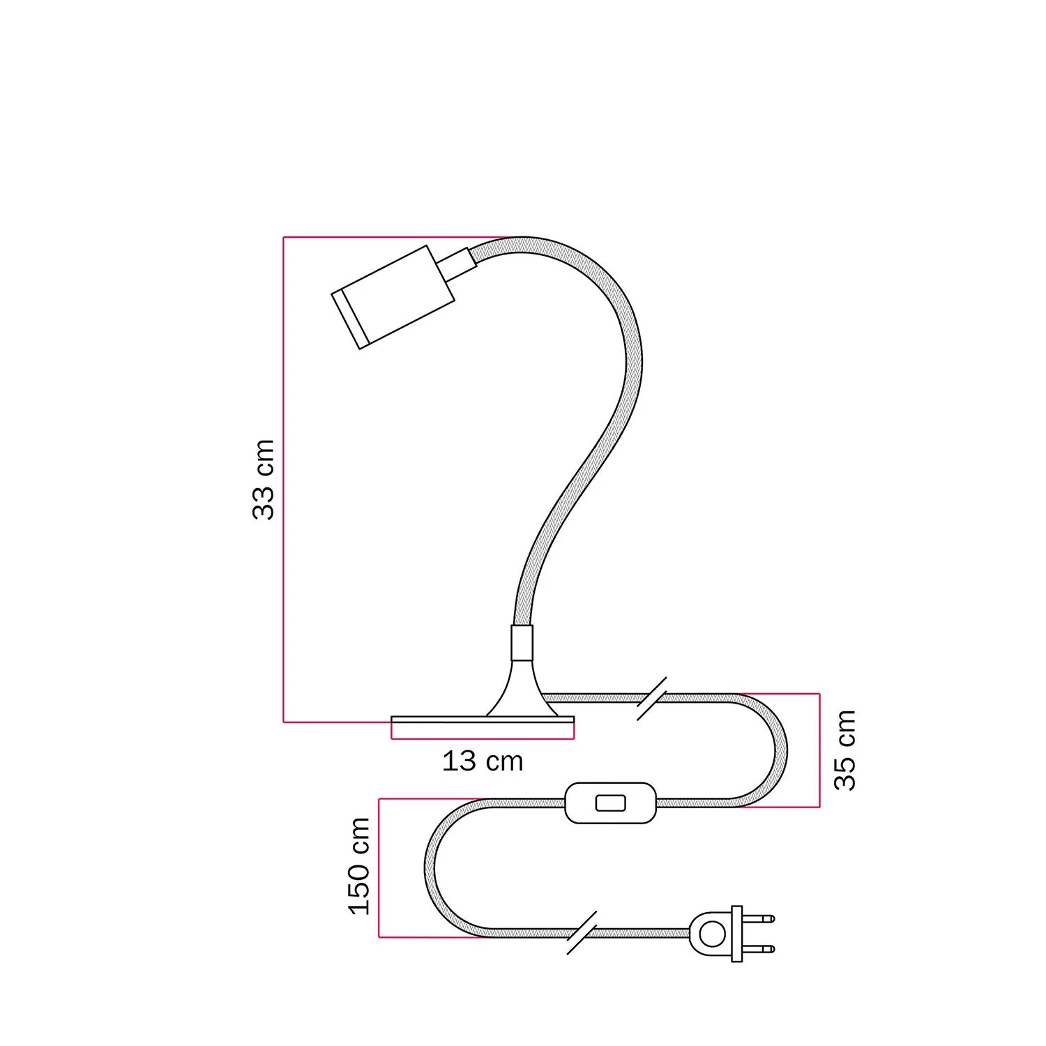 Schreibtischleuchte MAG-Y mit Flex, ovalem Metallfuß und Spot – Schwarz - Image 6