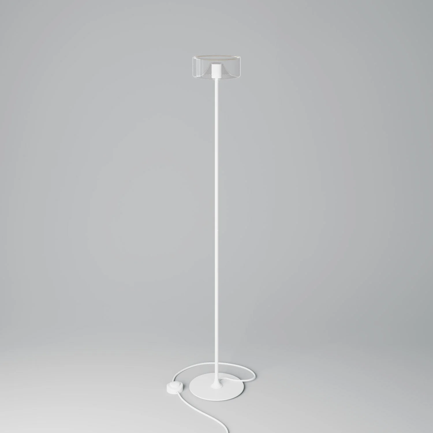 MAG-Y Stehleuchte mit rundem Metallfuß und Ghost LED-Leuchtmittel – Mattweiß - Image 3