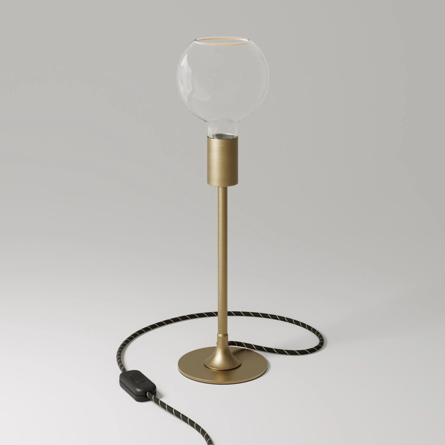 MAG-Y Tischlampe mit runder Metallbasis und klarer Ghost G05-Glühbirne – Gebürstete Bronze - Image 3