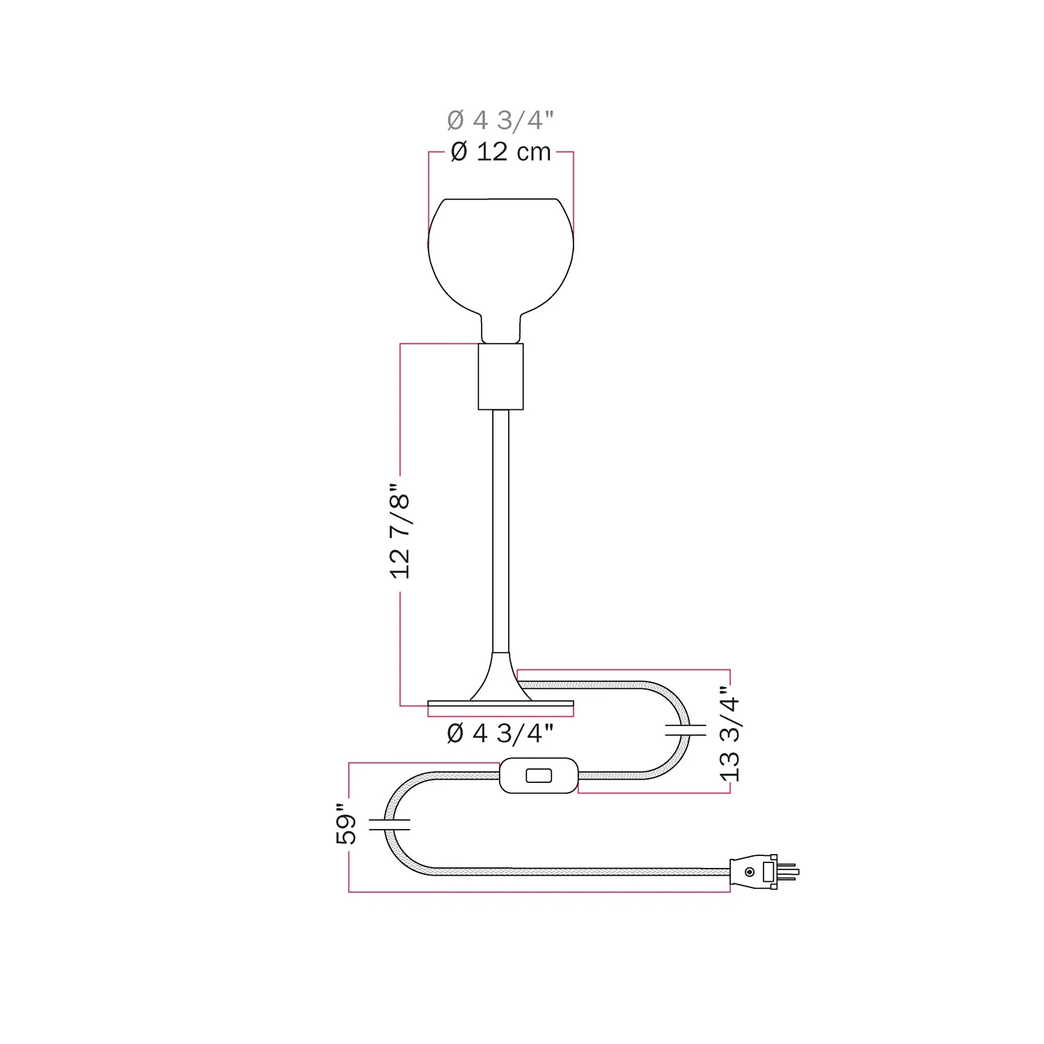 MAG-Y Tischlampe mit runder Metallbasis und klarer Ghost G05-Glühbirne – Gebürstete Bronze - Image 5