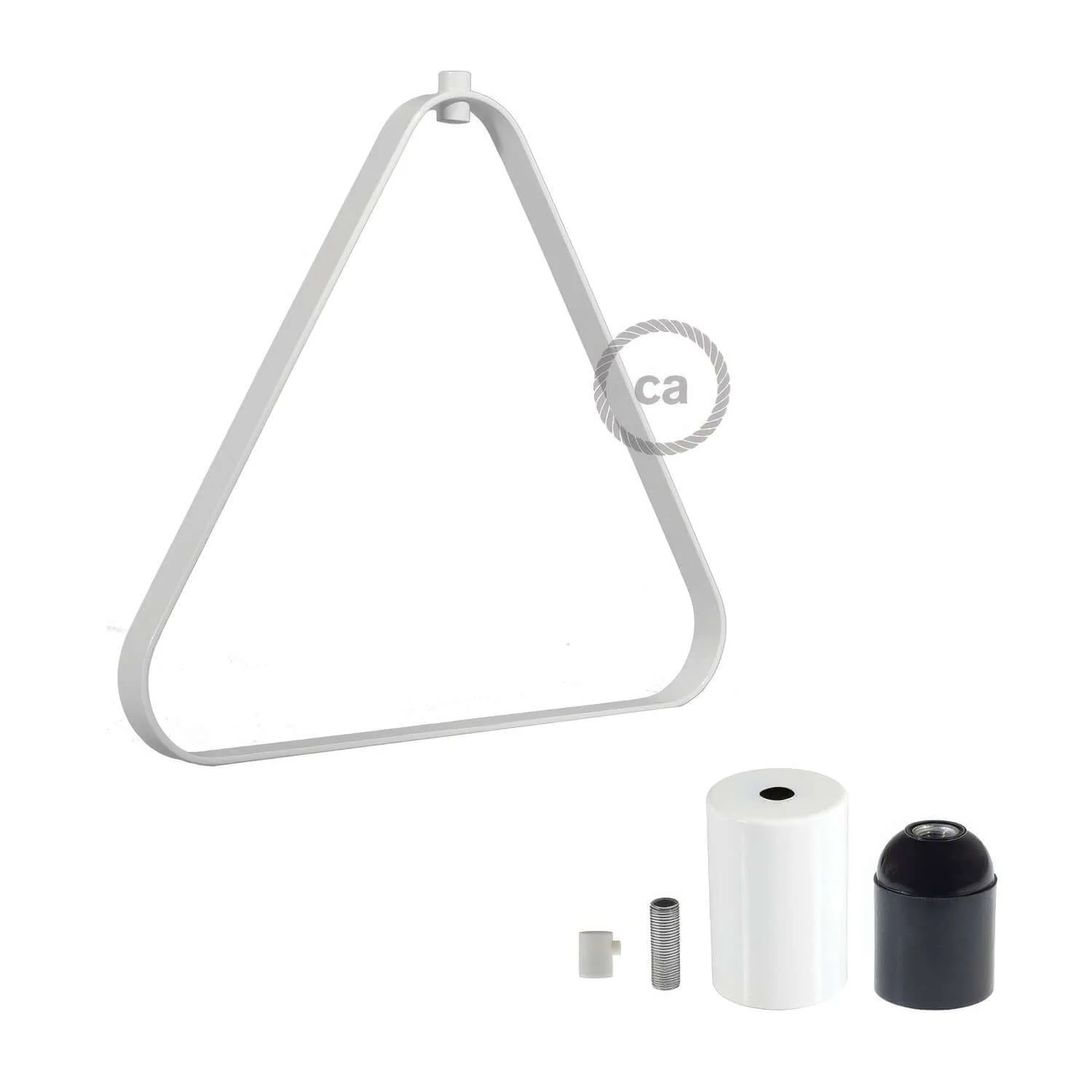 Duedì Apex Metall-Lampenschirm mit Metall-Fassungshülle und E27-Fassung – Weiß - Image 3