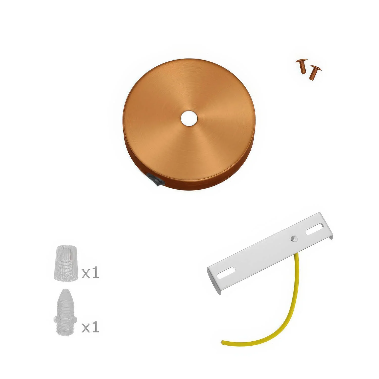 Mini-Lampenbaldachin-Kit aus Metall mit Schalter – Satiniertes Kupfer - Image 3