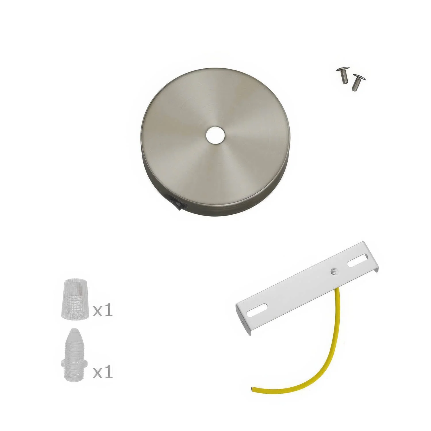 Kit Mini-Lampenbaldachin aus Metall mit Schalter – Satiniertes Titan - Image 3