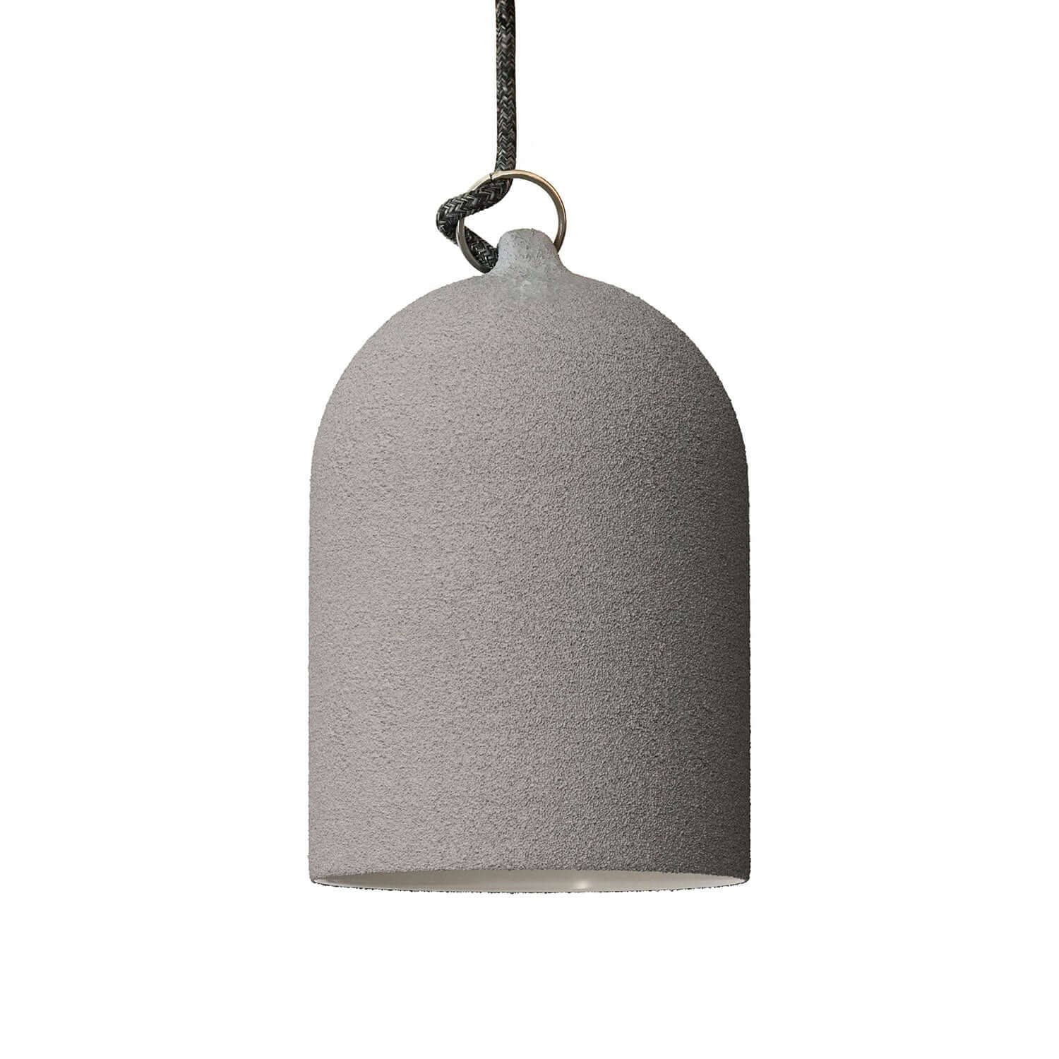 Campana Mini, XS-Lampenschirm aus Keramik für Pendelleuchte – Made in Italy – Betonoptik