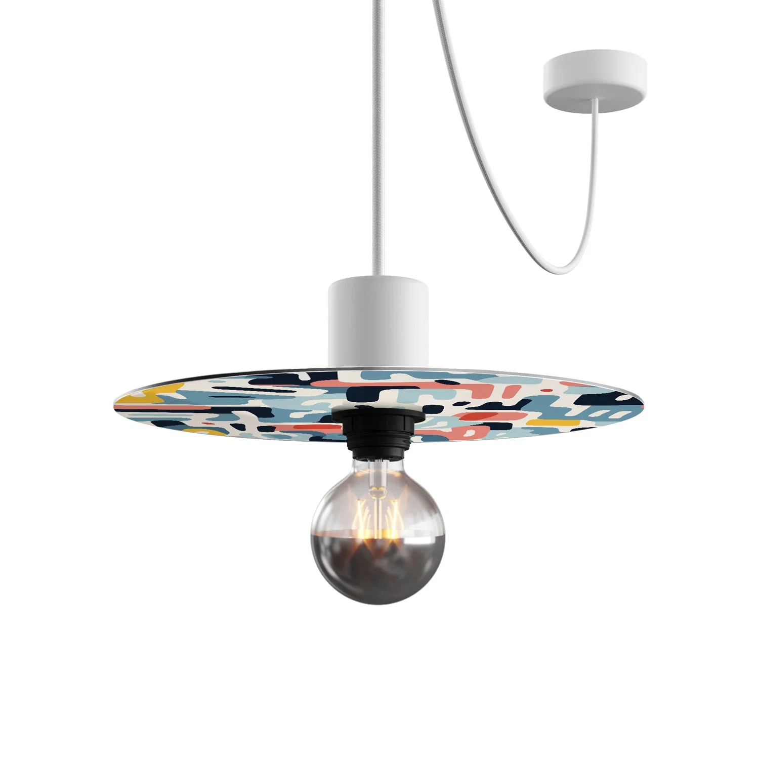Ellepì Mini-Flachschirm mit geometrischen „Kaleidoscope“-Designs Geometrie 1, Durchmesser 24 cm – Made in Italy - Image 4