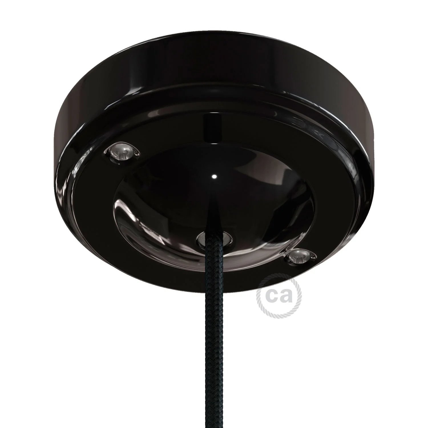 Minimal-Baldachin-Set aus Porzellan – Schwarz