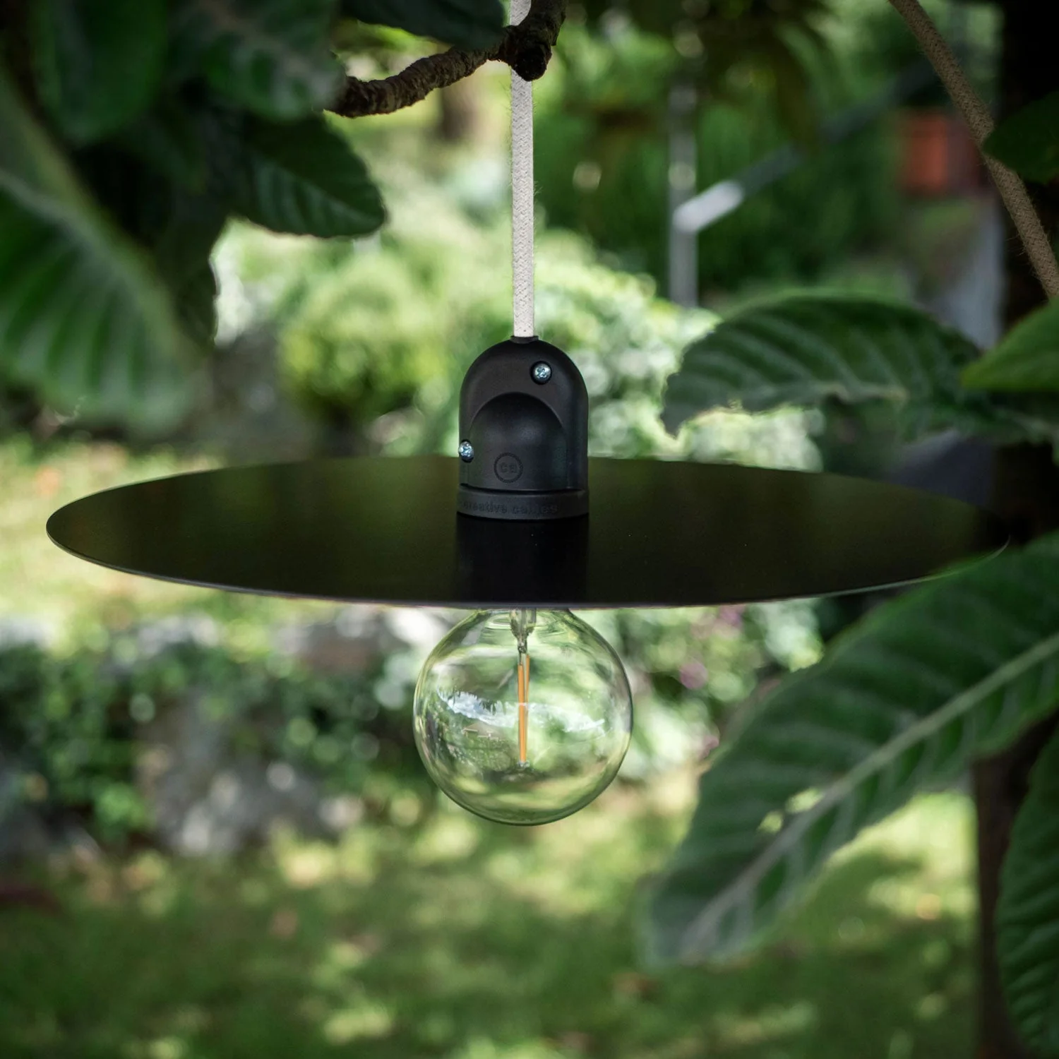 Modulair Außenlampe mit 5 m Stoffkabel, Dezentralisierungselement, Baldachin und IP65-Lampenfassung – Petrol - Image 3