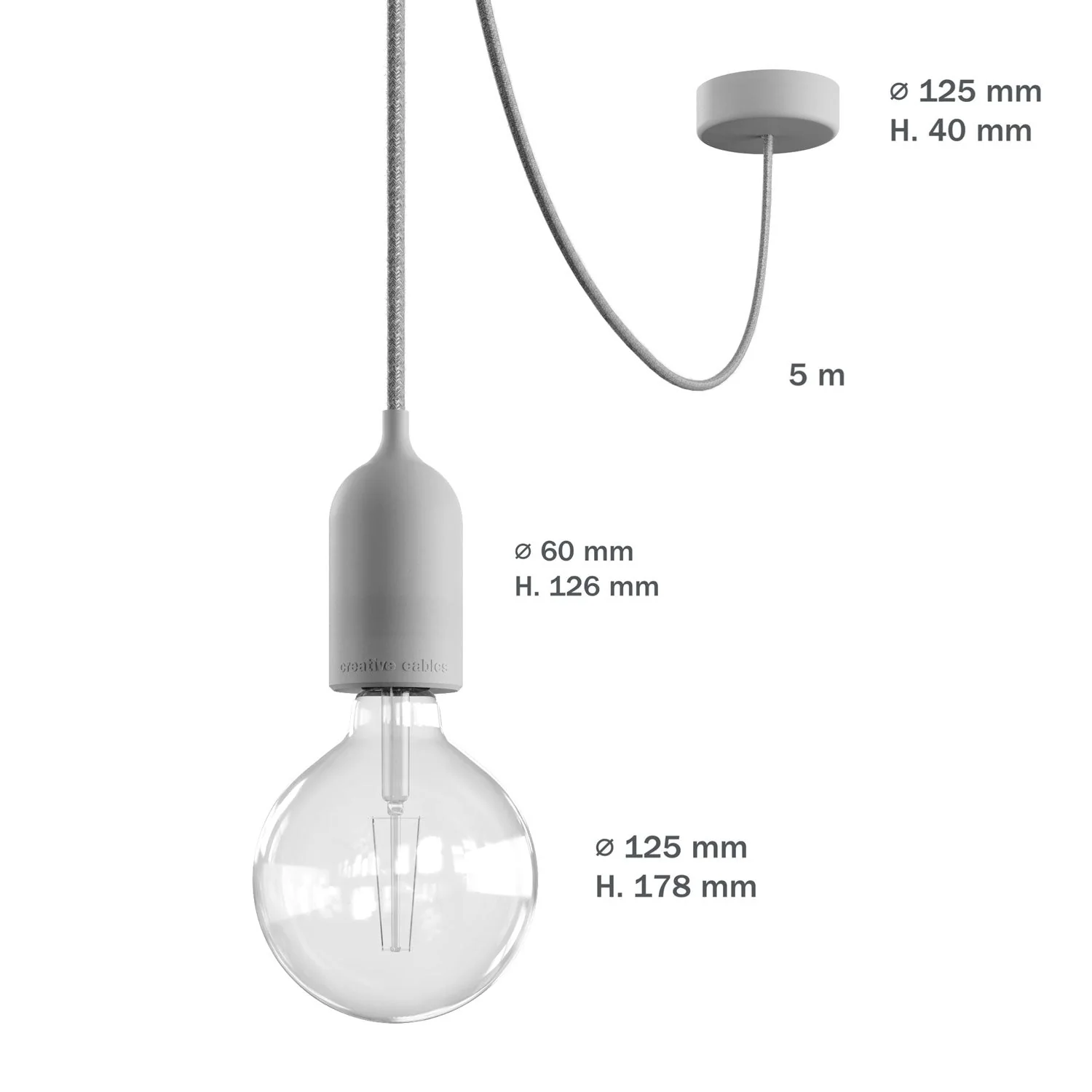 Modulair PASTEL Außenleuchte mit 5 m Kabel, Zugentlaster, Baldachin und IP65 wasserdichter Lampenfassung – Senf - Image 6