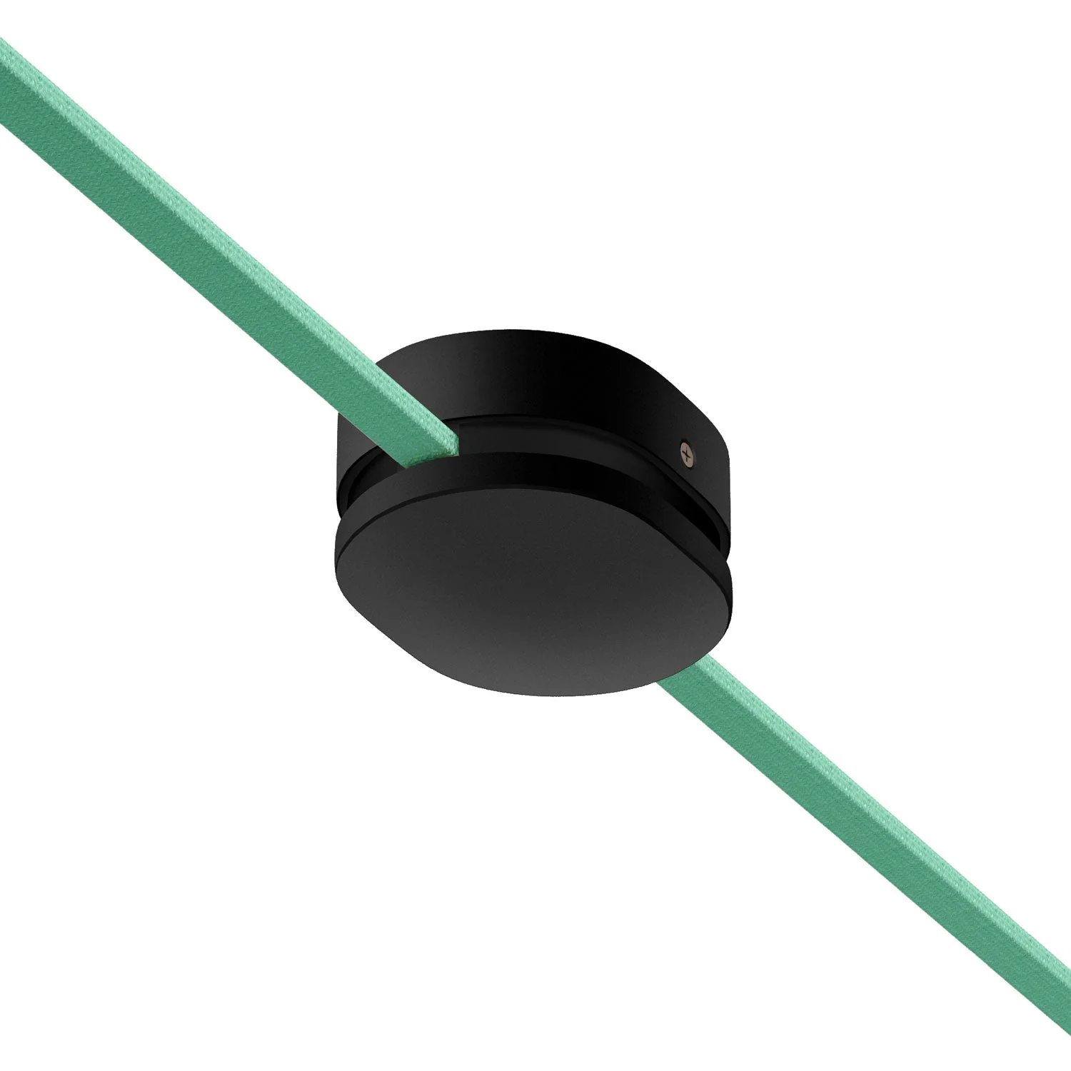 Ovaler Holzbaldachin mit 2 Seitenlöchern für Kettenkabel und Filé-System. Made in Italy - Schwarz
