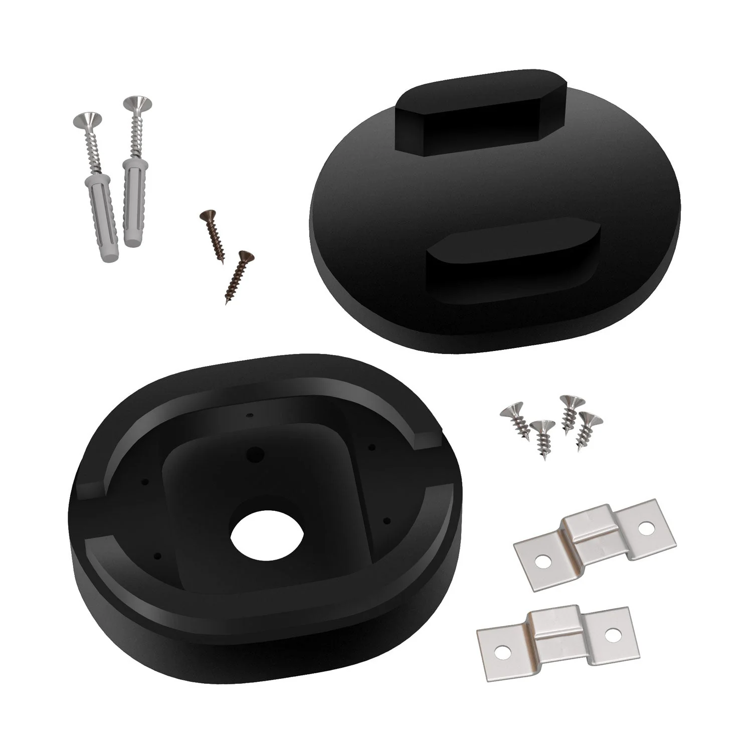 Ovaler Holzbaldachin mit 2 Seitenlöchern für Kettenkabel und Filé-System. Made in Italy - Schwarz - Image 3