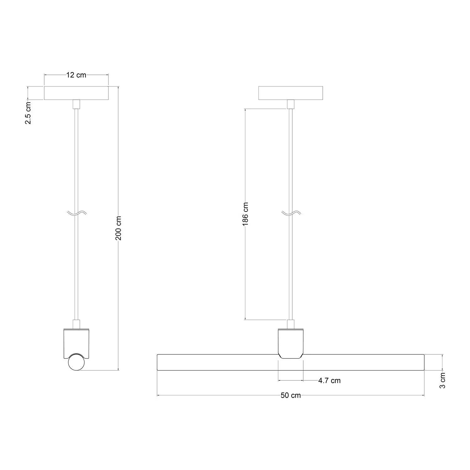 Esse14 Pendelleuchte mit S14d-Fassung – Schwarz - Image 5