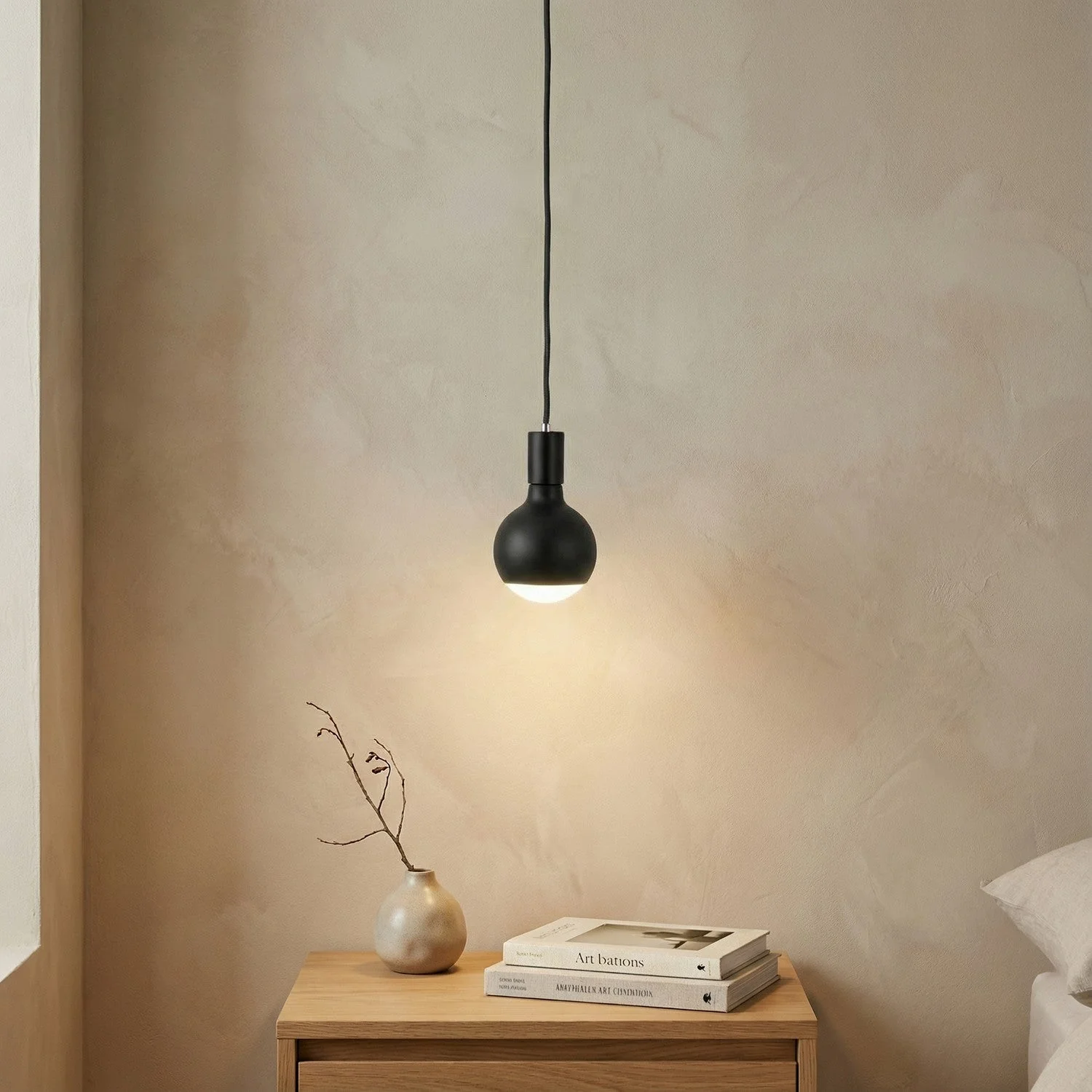 Pendelleuchte Filotto Metallico mit Glühbirne Lucia – Schwarz - Image 2