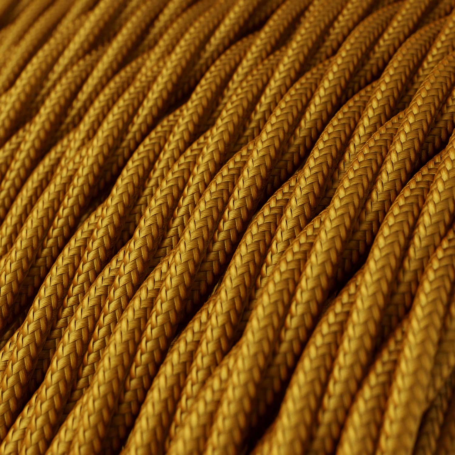 Komplette Pendelleuchte mit Textilkabel, Käfigschirm Drop und Metall-Details - Messing - Image 5