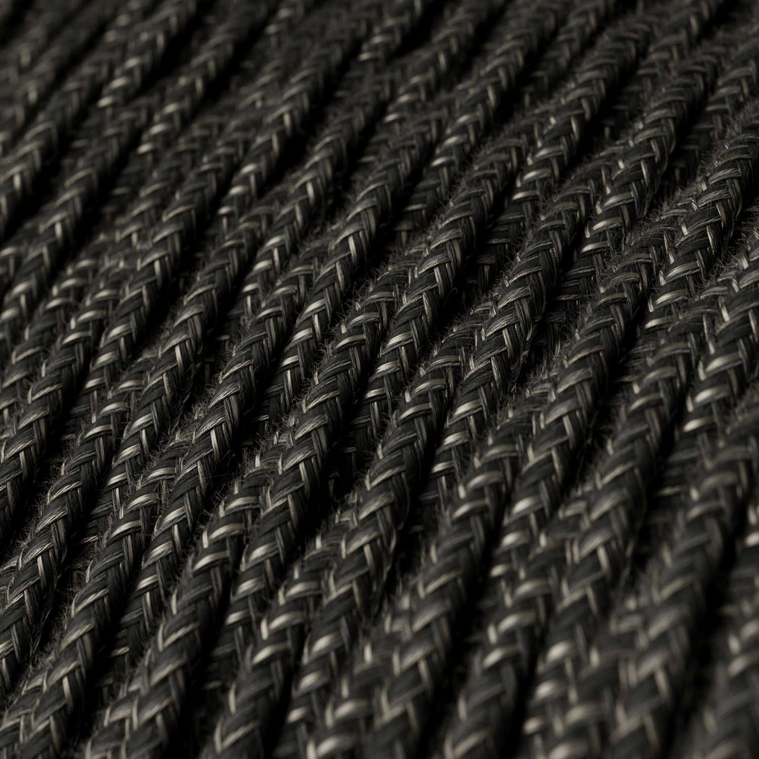 Pendelleuchte komplett mit geflochtenem Textilkabel und Aluminium-Fassung – Satin-Kupfer - Image 3