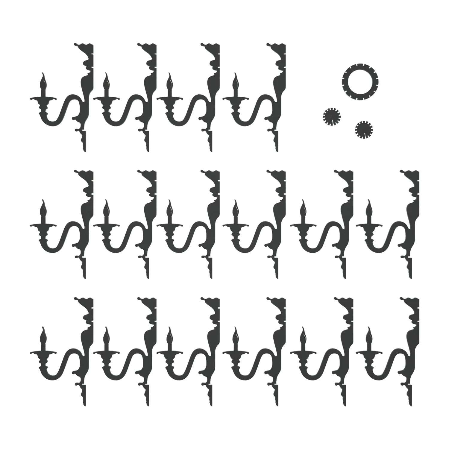 Pendelleuchte mit klassischem Kronleuchterschirm aus schallabsorbierendem Material – Schwarz-Melange - Image 6
