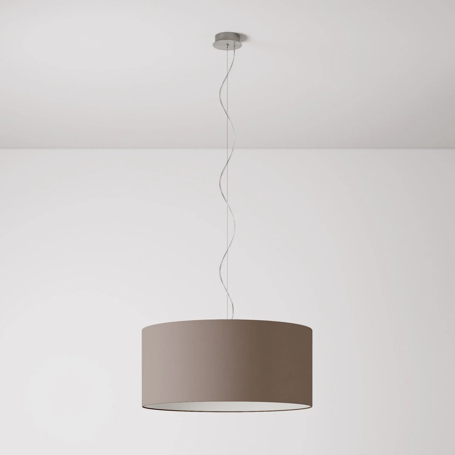 Pendelleuchte mit Stoffschirm Cilindro Large – Made in Italy – Arenal Aschegrau