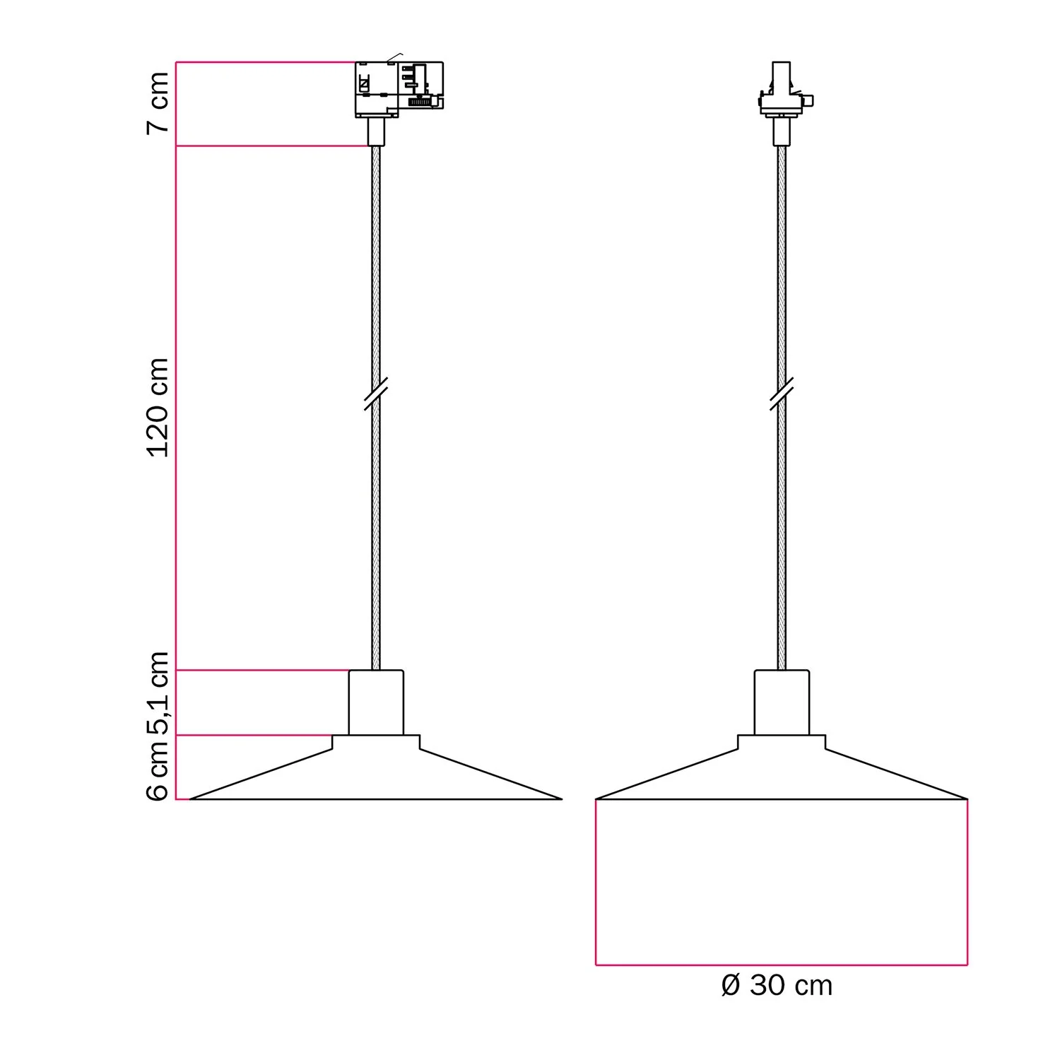 Pendelleuchte mit Schirm Swing Pastell für Schienensysteme – Wiesengrün - Image 6