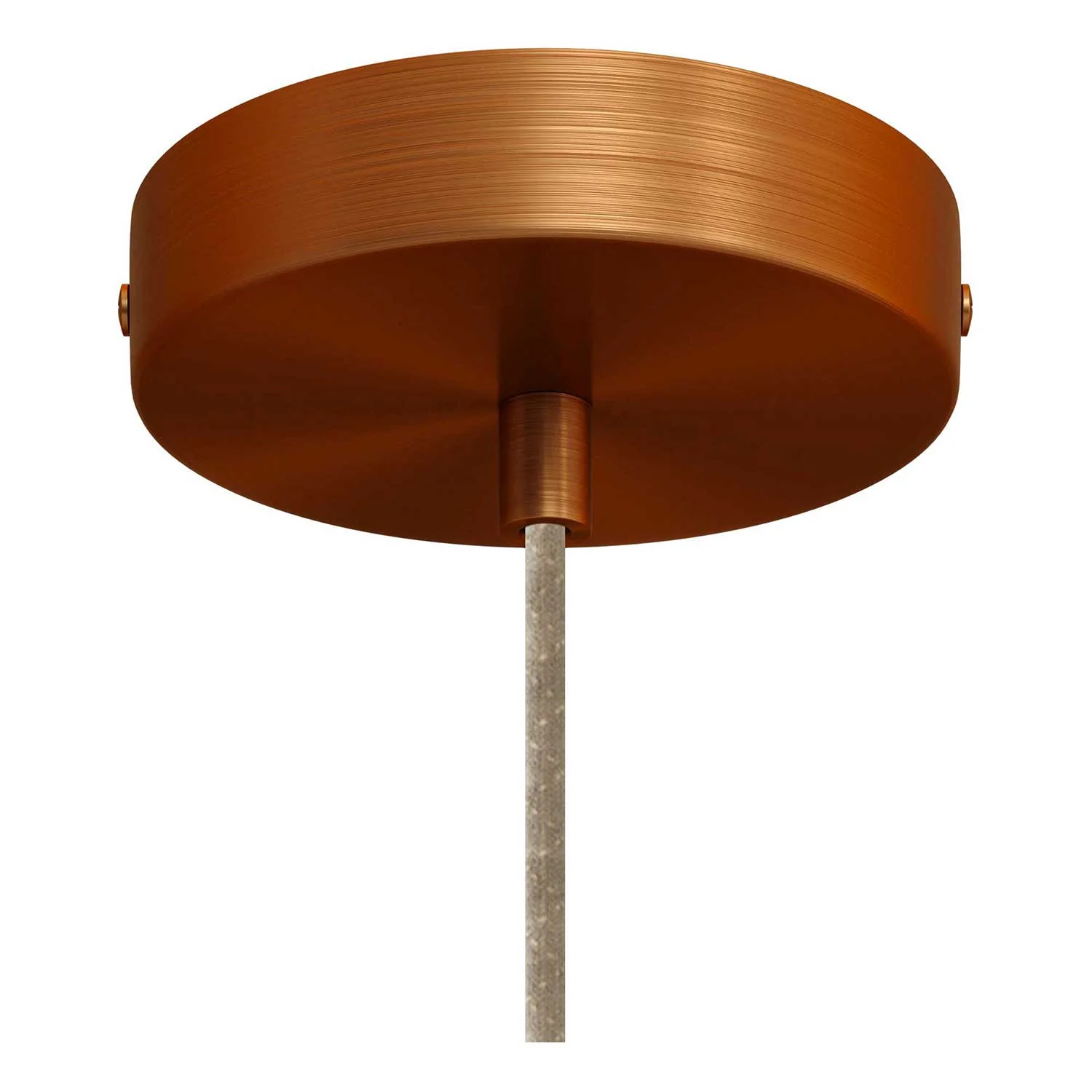 Pendelleuchte komplett mit Textilkabel und XL-Keramikschirm – Corten-Effekt - Image 2