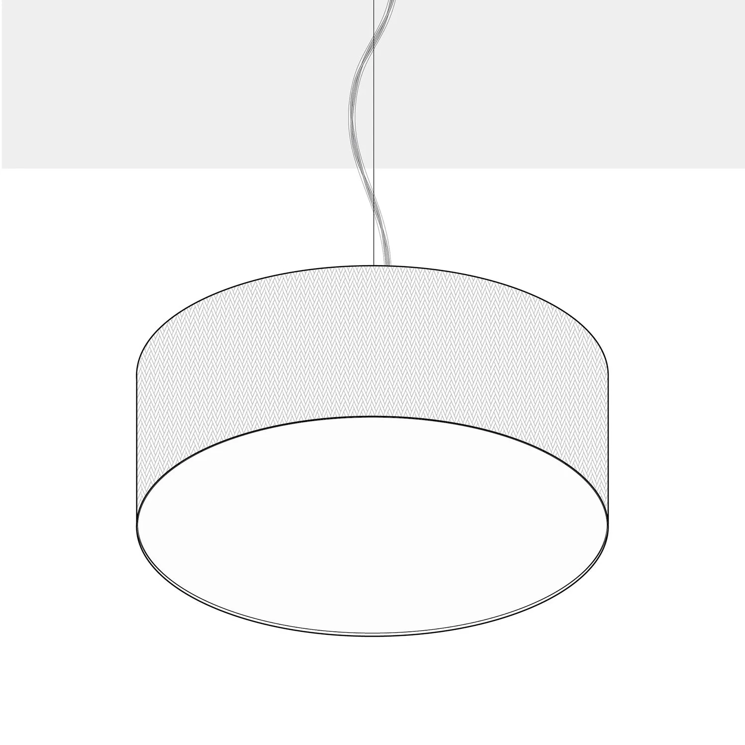 Pendelleuchte mit großem Zylinderschirm aus Stoff – Made in Italy – Arenal Gold - Image 10