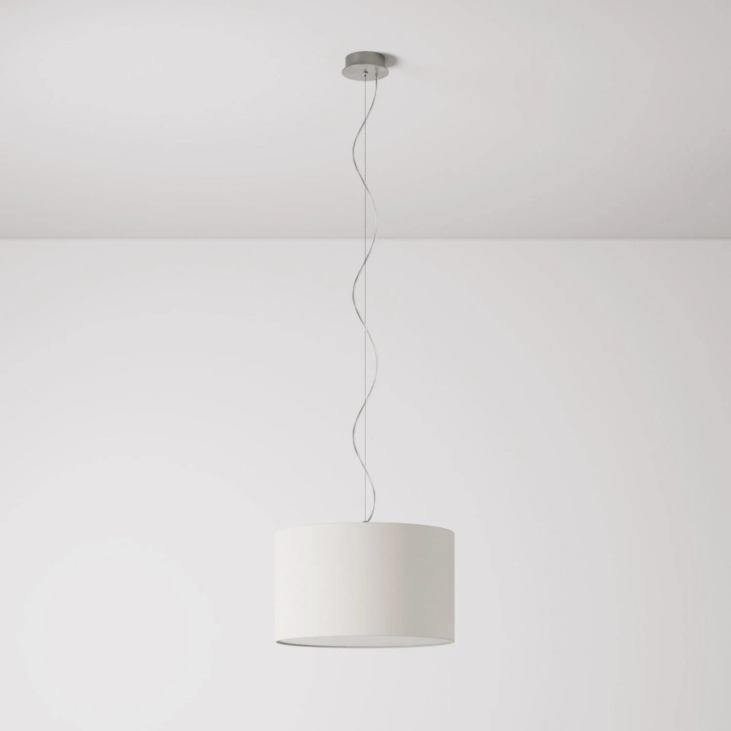 Pendelleuchte mit Stoffschirm Zylinder Small Arenal Sand - Made in Italy - Image 7