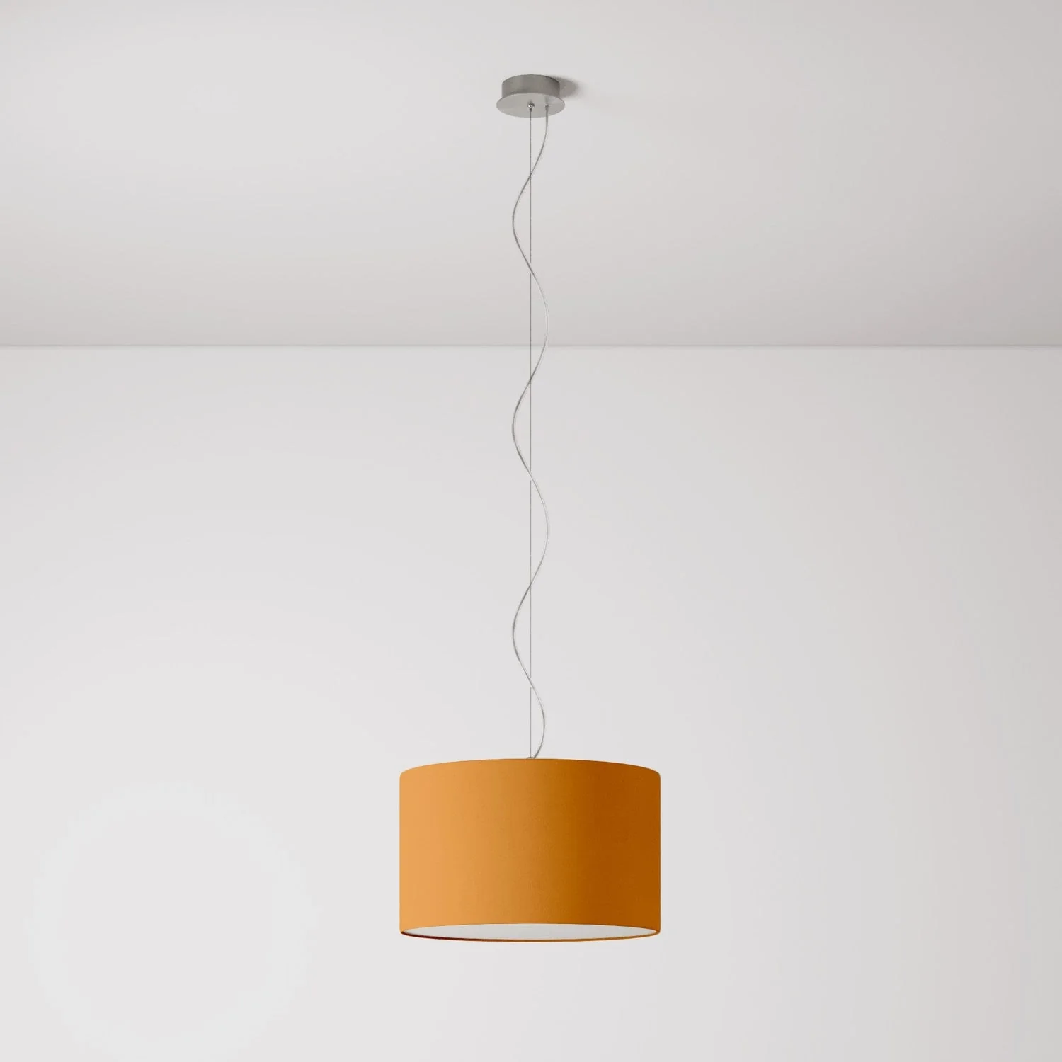 Pendelleuchte mit Zylinderstoffschirm Small Teletta Mandarine – Made in Italy - Image 7