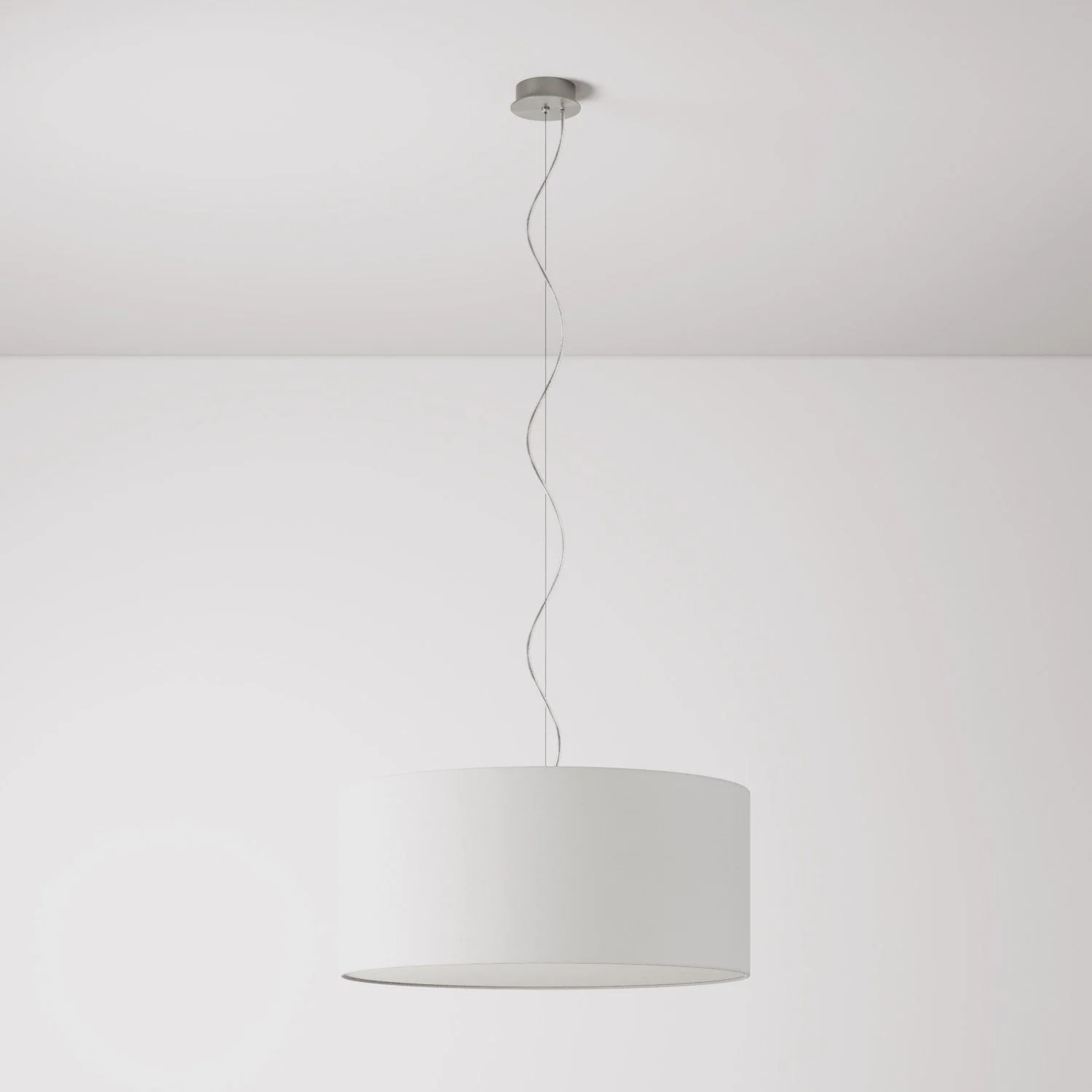 Pendelleuchte mit Stoffschirm Cilindro Large - Made in Italy - Rohleinen - Image 7