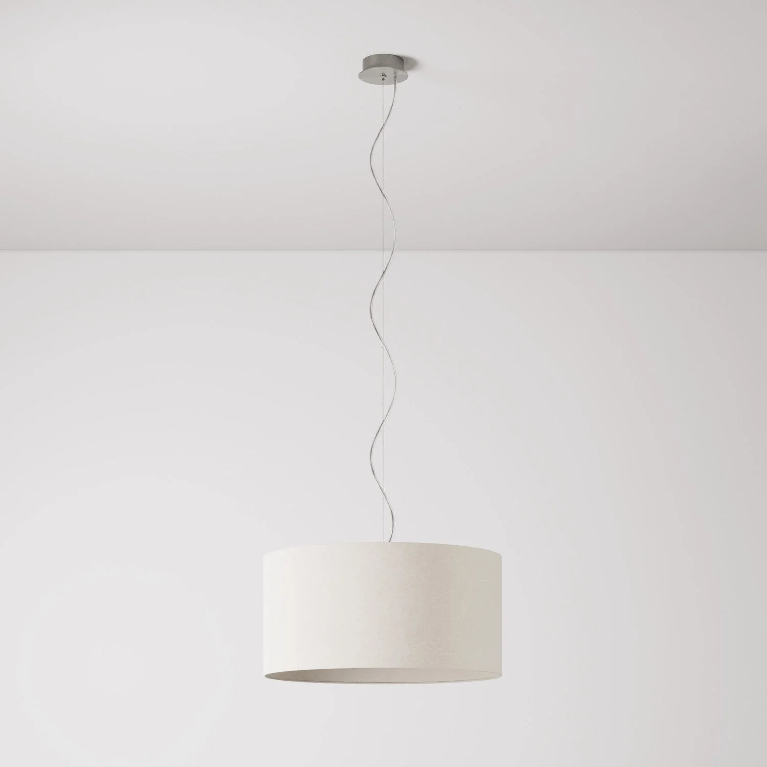 Pendelleuchte mit Stoffschirm Cilindro Medium – Made in Italy – Sandwoll