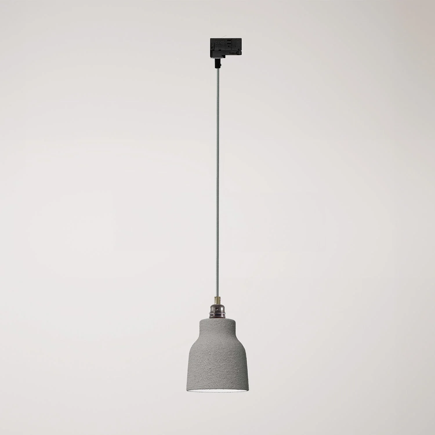 Pendelleuchte mit Lampenschirm Vaso und Schienenadapter – Betonoptik
