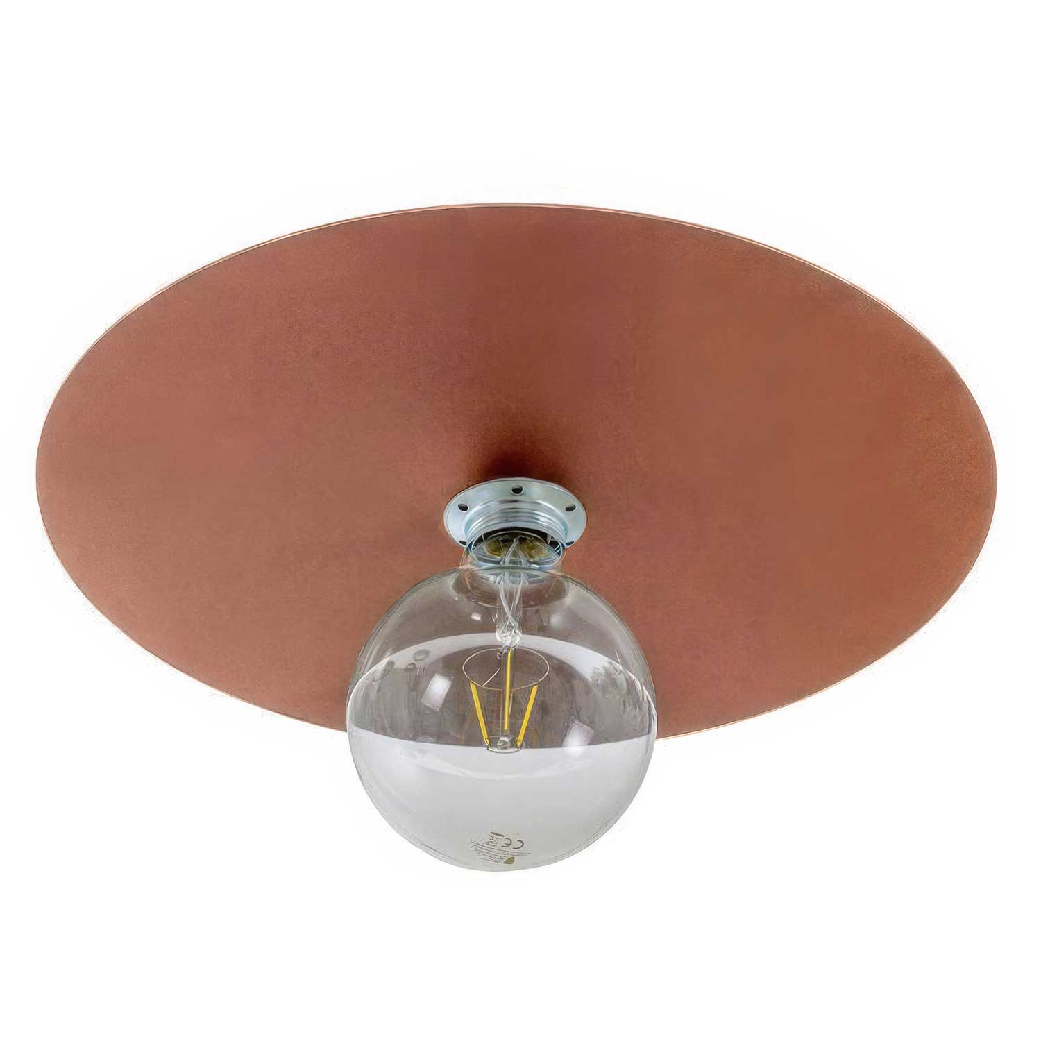 Ellepì Oversize-Teller aus lackiertem Eisen für Pendelleuchten, Durchmesser 40 cm - Made in Italy - Kupfer - Image 2