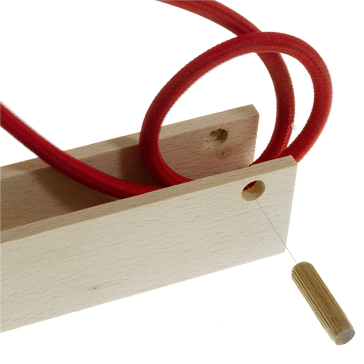 Pinocchio, verstellbare Wandhalterung aus Holz für Pendelleuchten – Neutral - Image 6